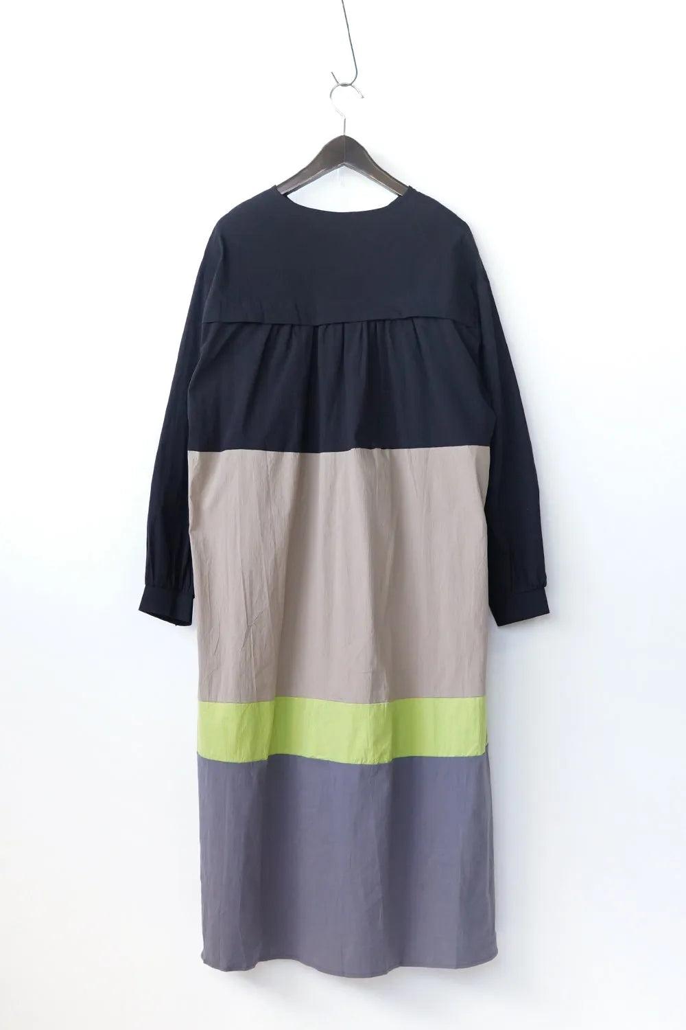 4配色切替フレアワンピース