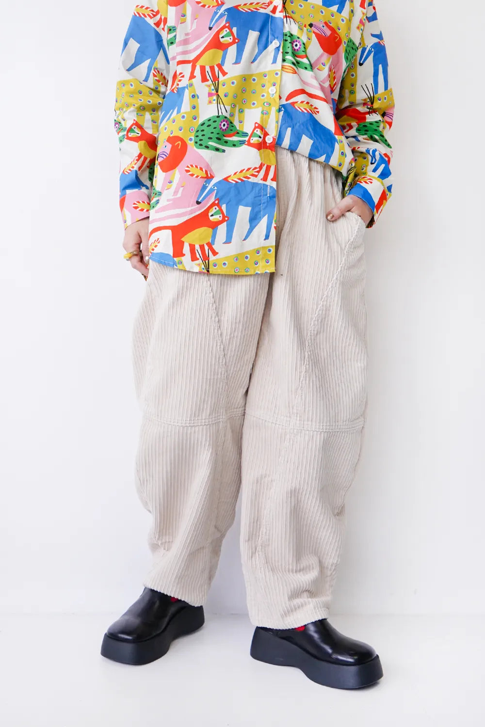 MIXED WALE CORDUROY BALL PANTS