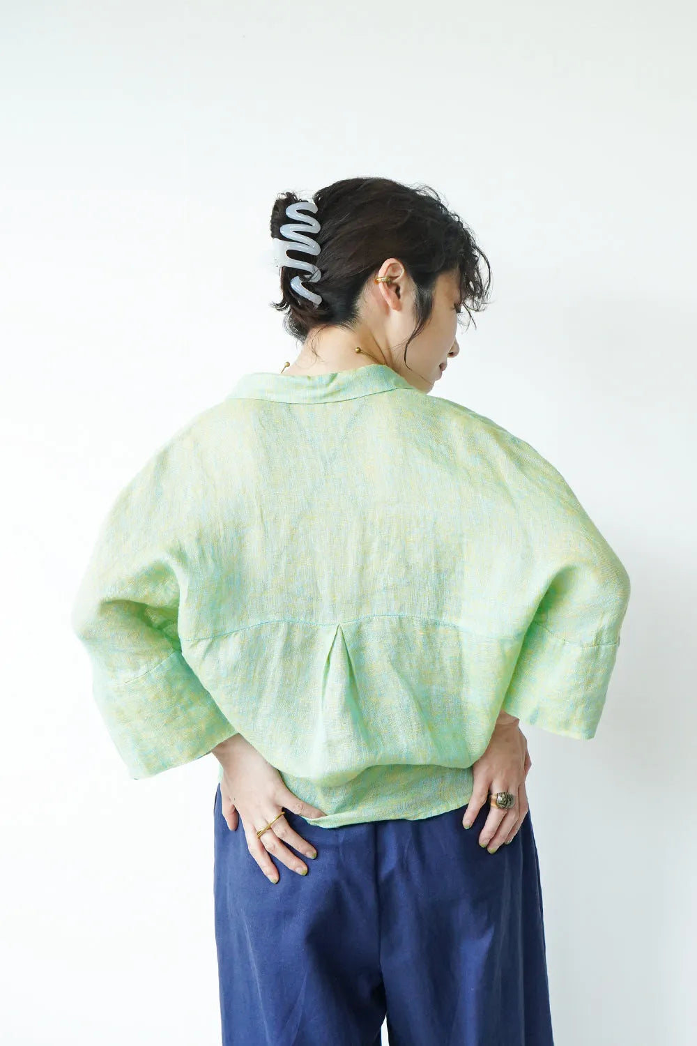 【MICALLE MICALLE】ワイドリネンシャツ