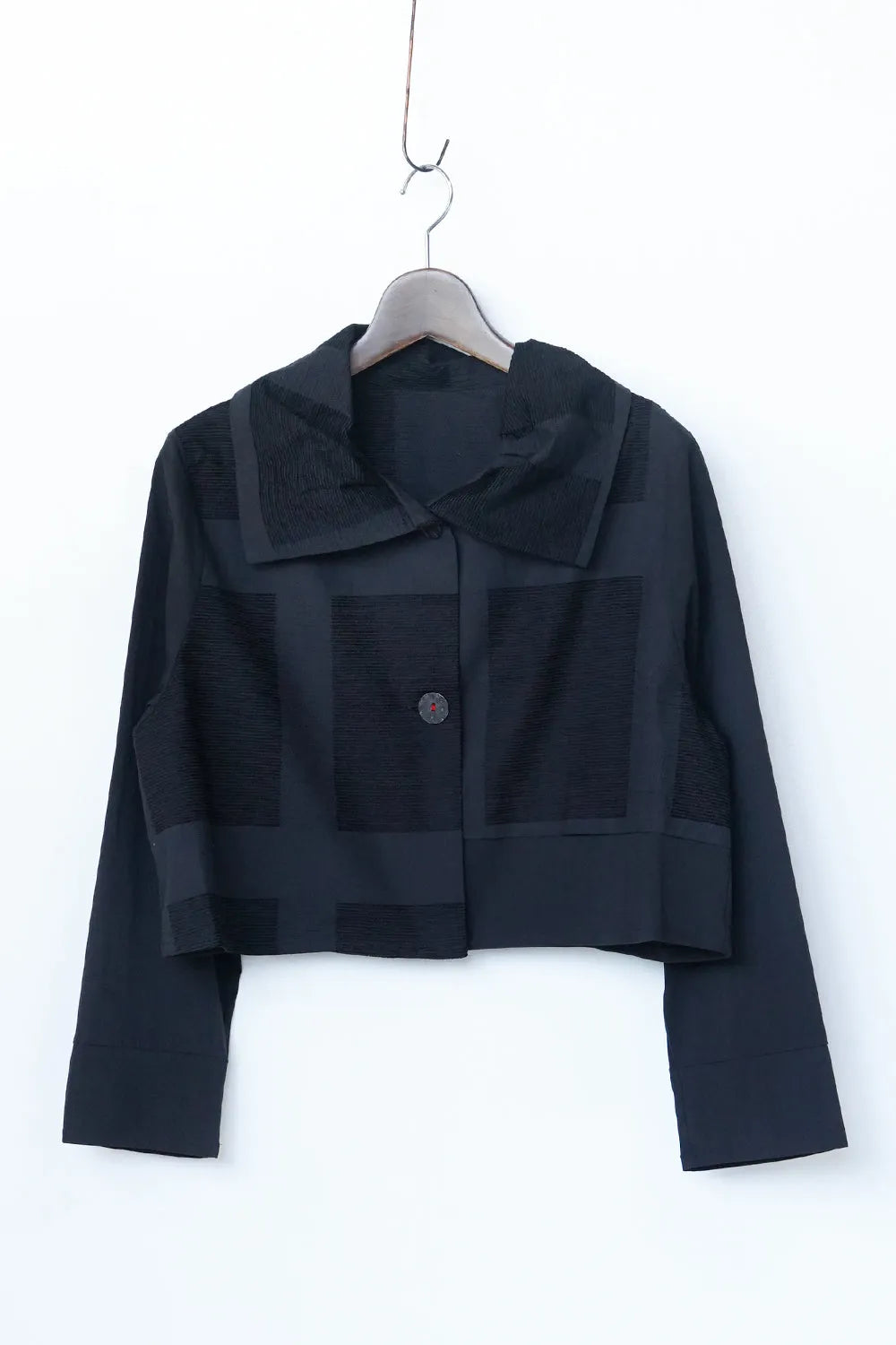 格子柄ショートジャケット