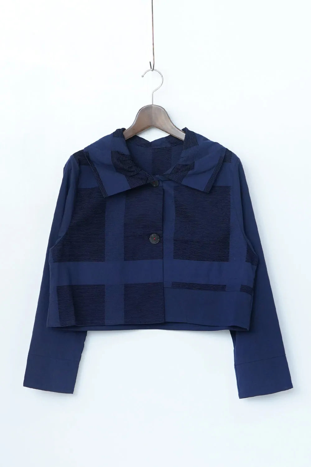 格子柄ショートジャケット