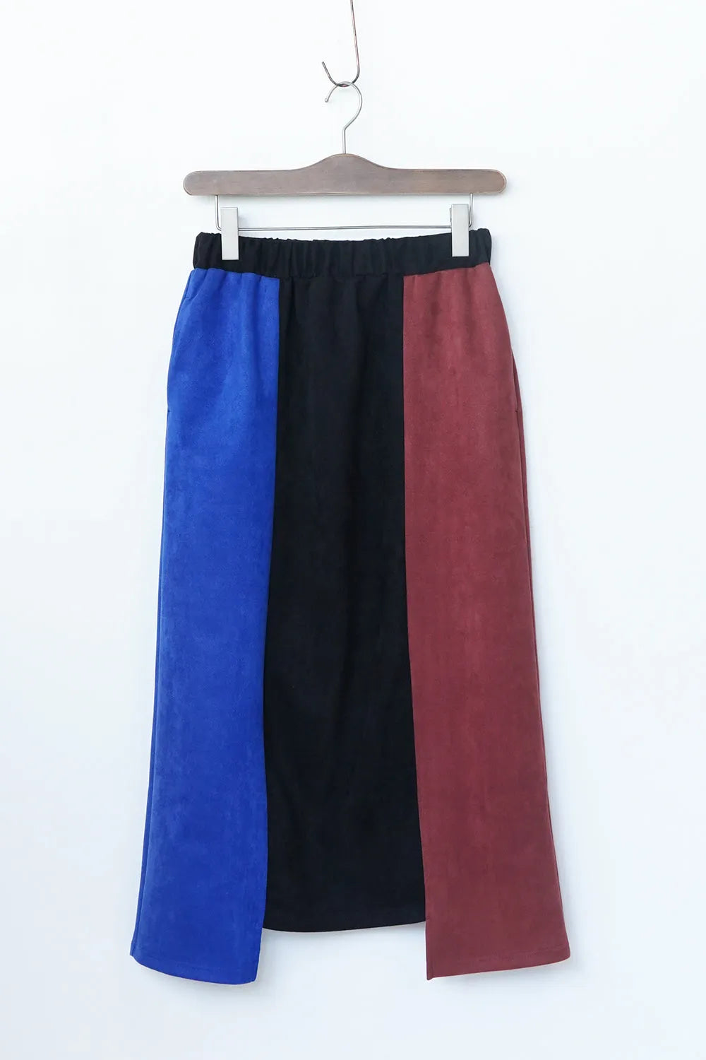 【LILA n’ citta】フェイクスエード配色スカート