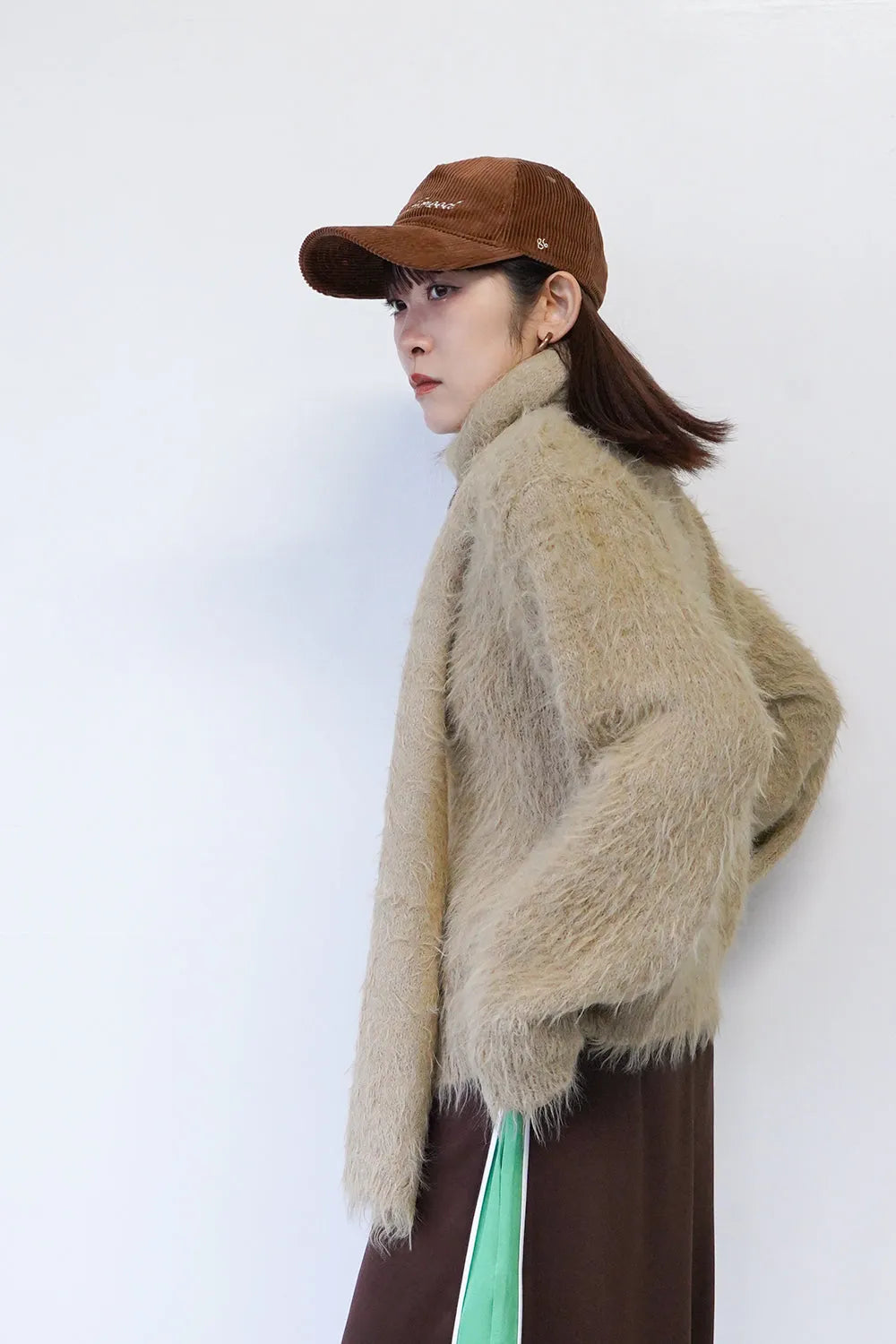 モヘアニットカーデ＆マフラーSET