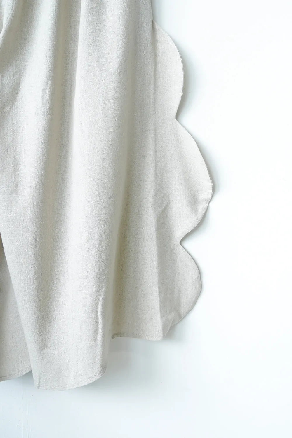 サイドスカラップ麻混パンツ