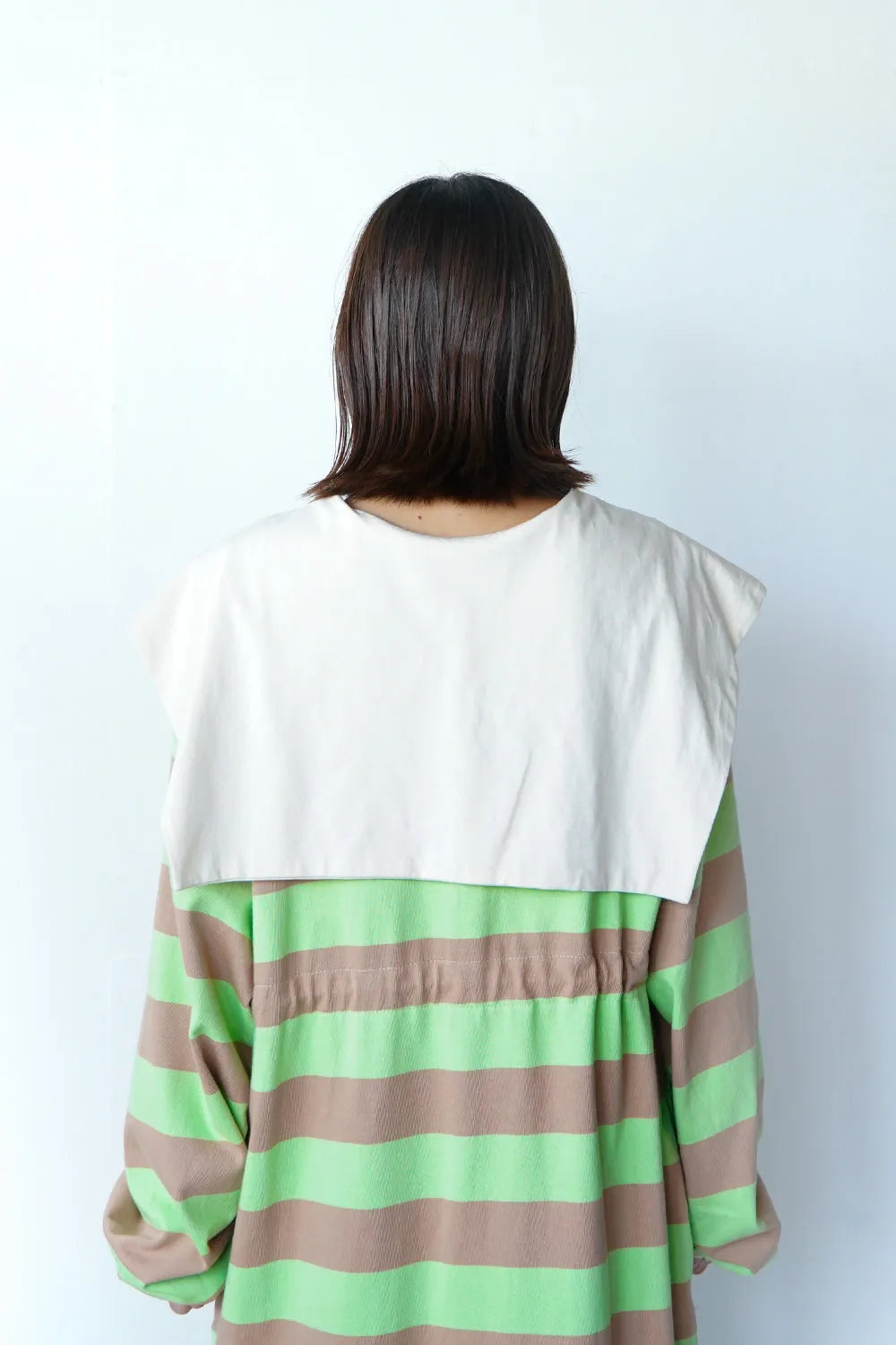 セーラーカラーボーダースウェットワンピース