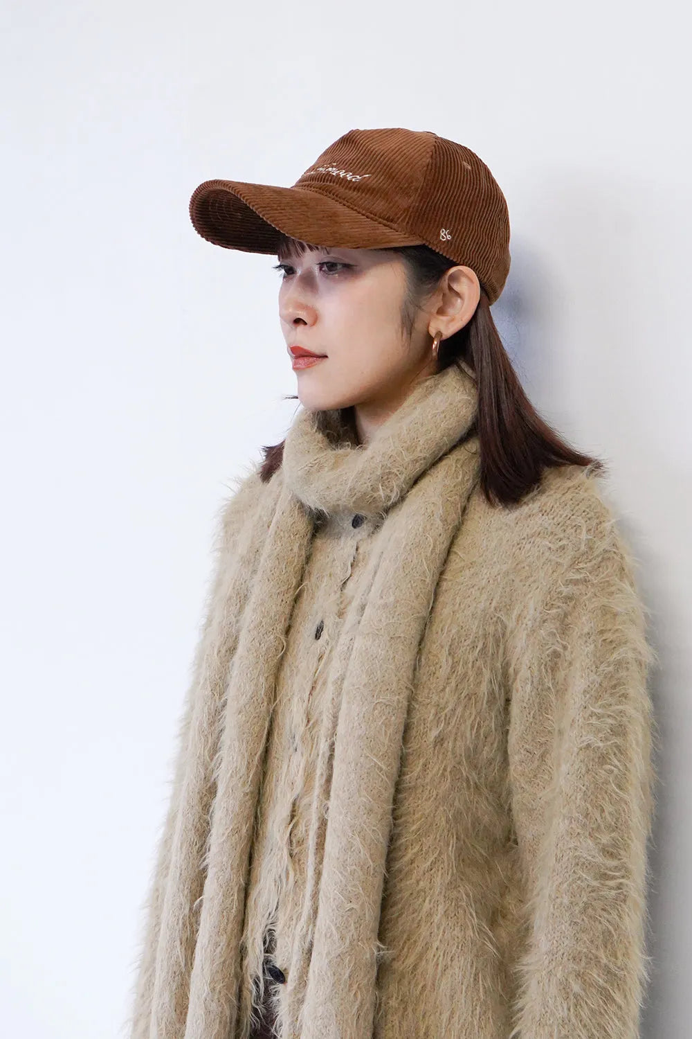 モヘアニットカーデ＆マフラーSET