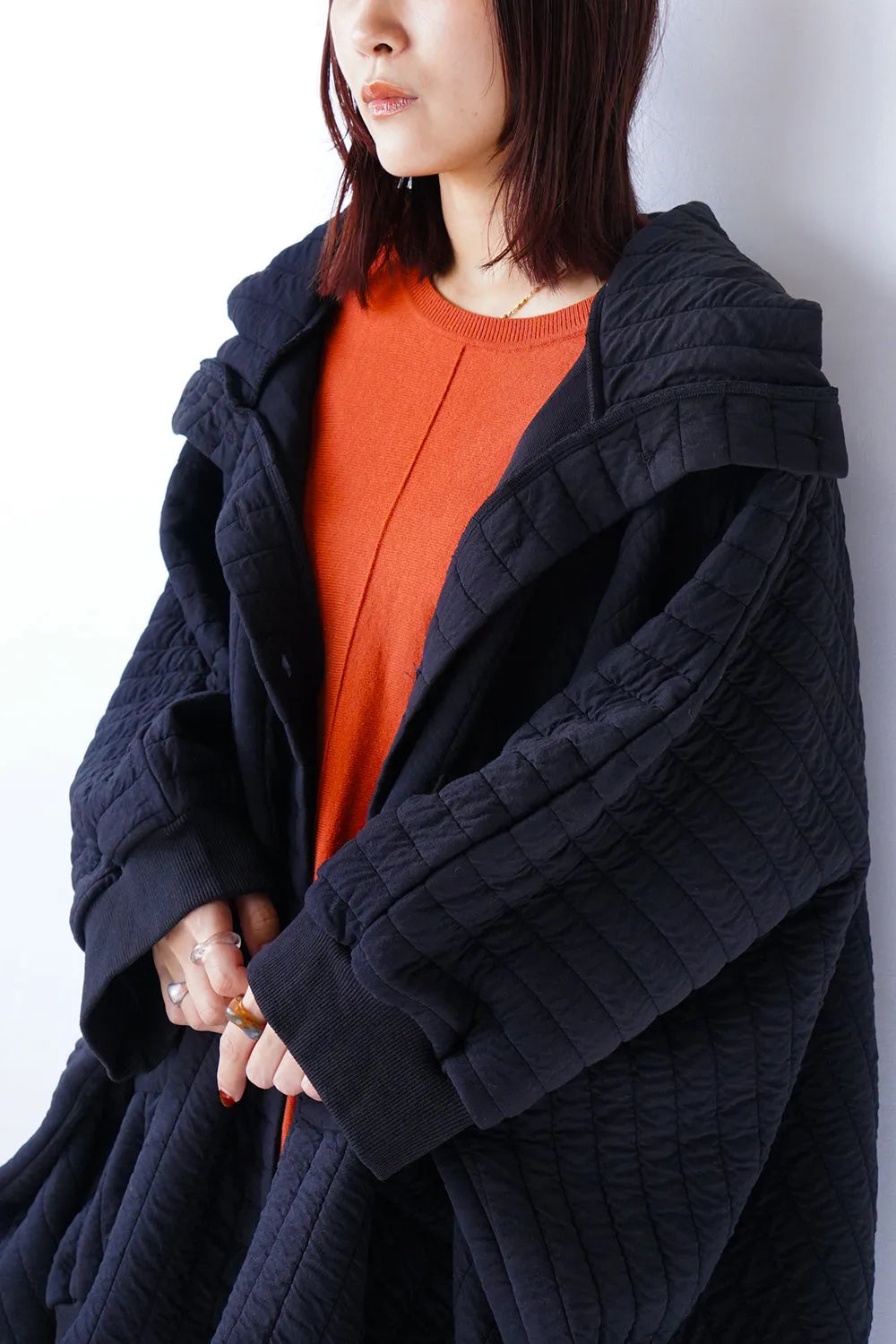 ハイネックドルマンビッグコート