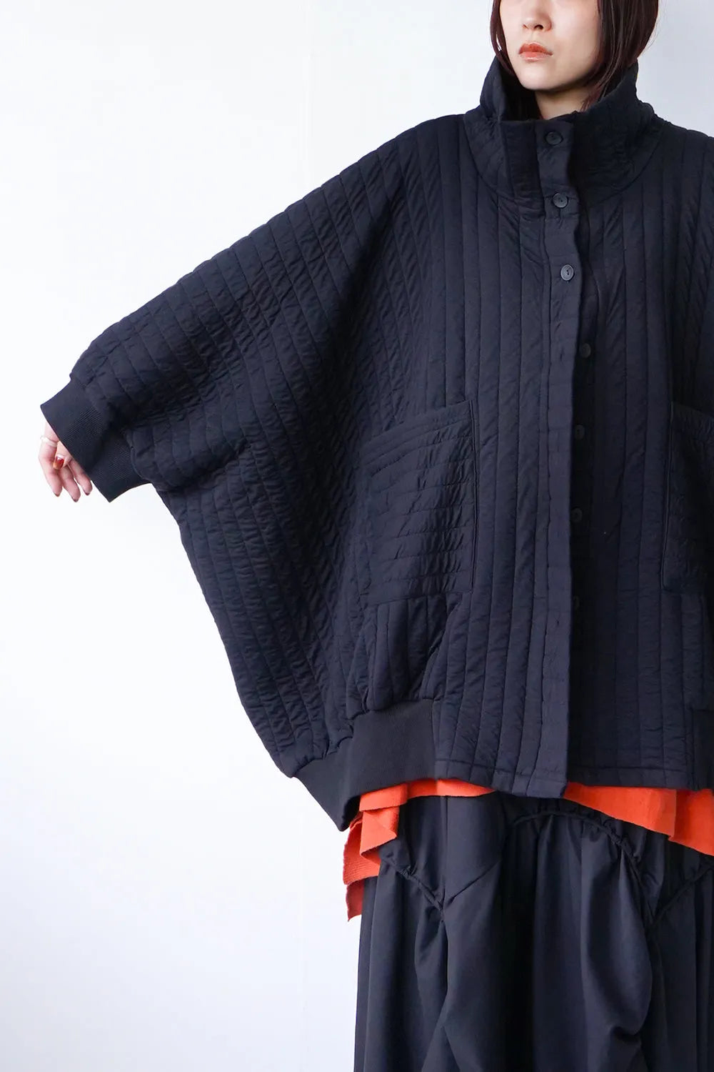 ハイネックドルマンビッグコート