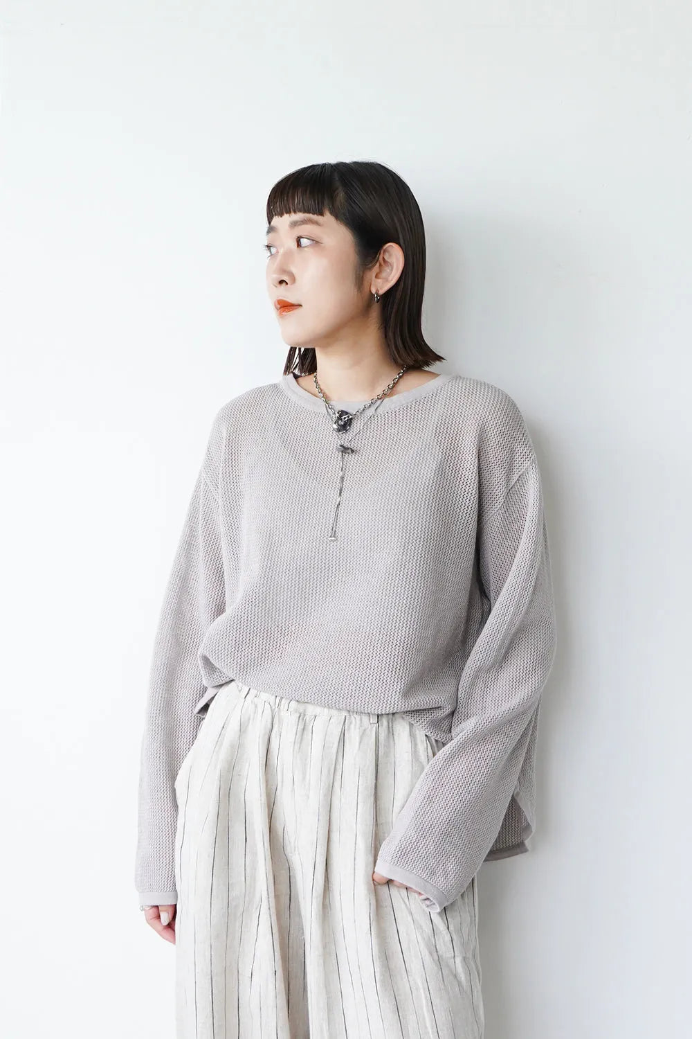 メッシュシアールーズカットソー