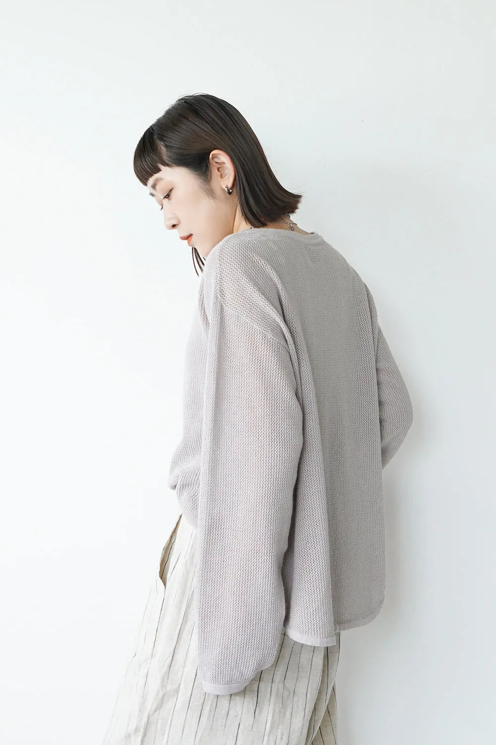 メッシュシアールーズカットソー