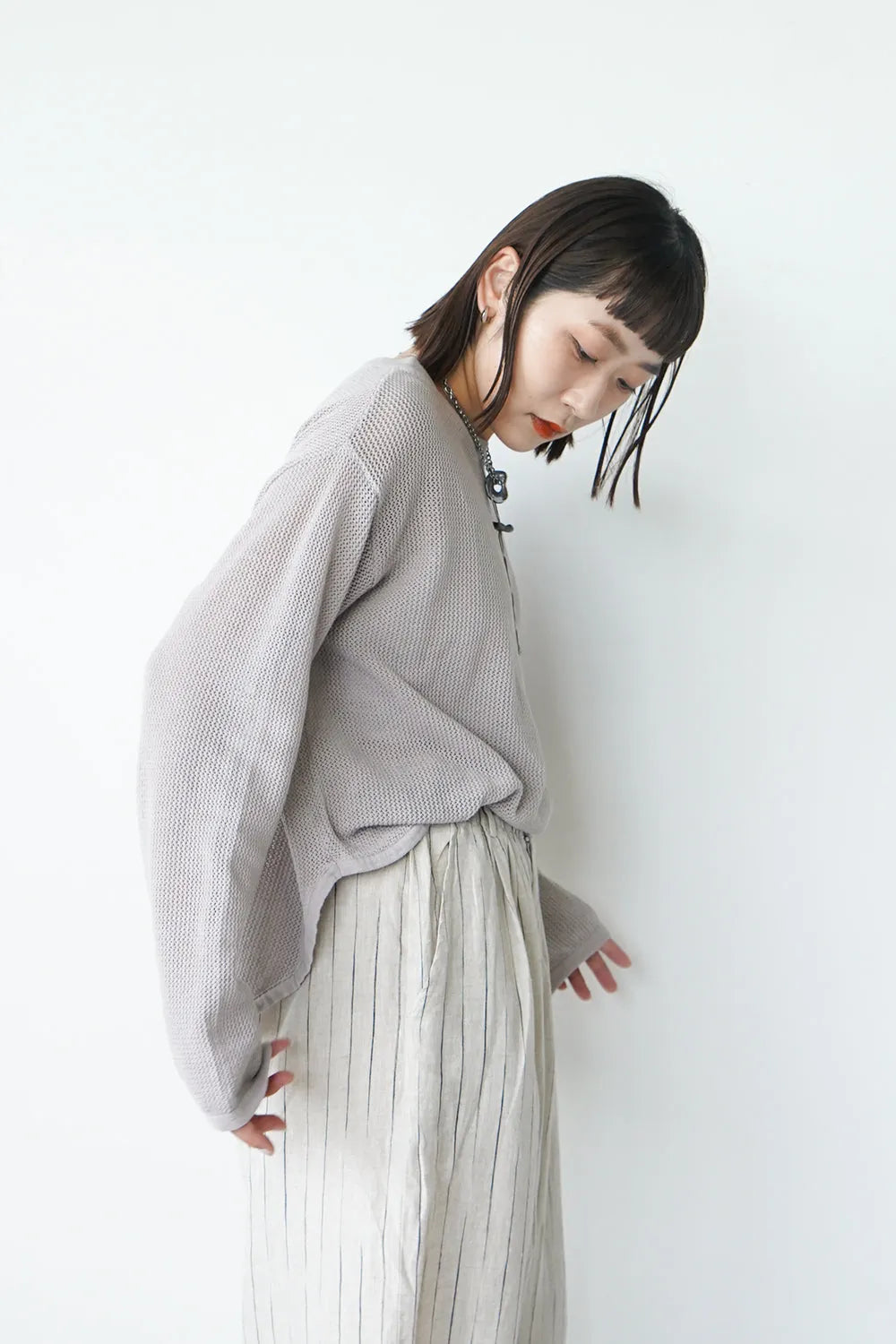 メッシュシアールーズカットソー