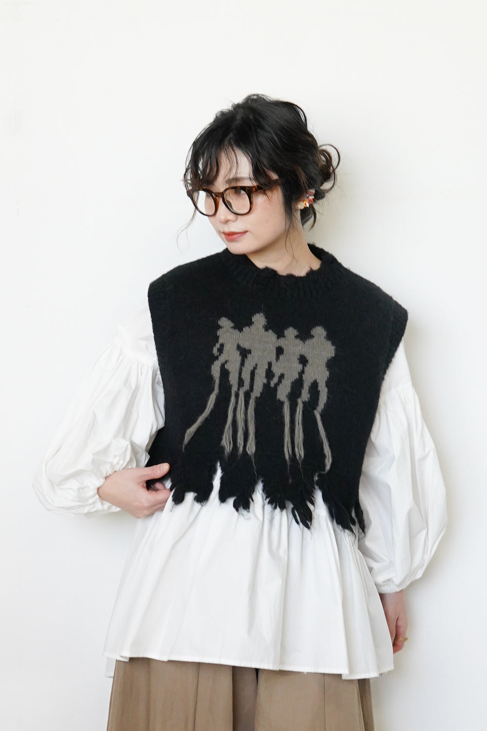 h.naoto h.b roots ダメージ加工 ニットベスト h.naoto h.b roots ダメージ加工 ニットベスト