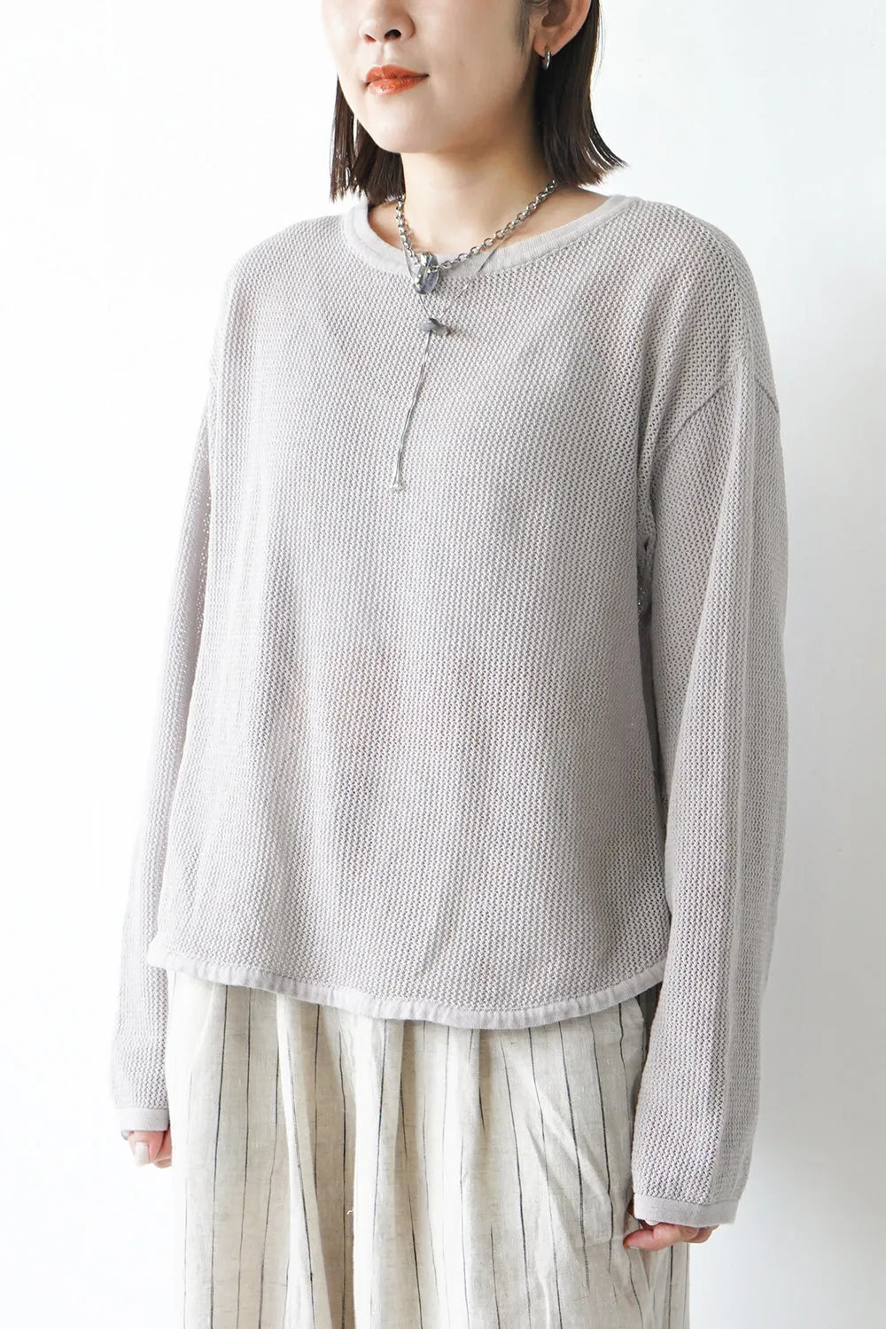 メッシュシアールーズカットソー