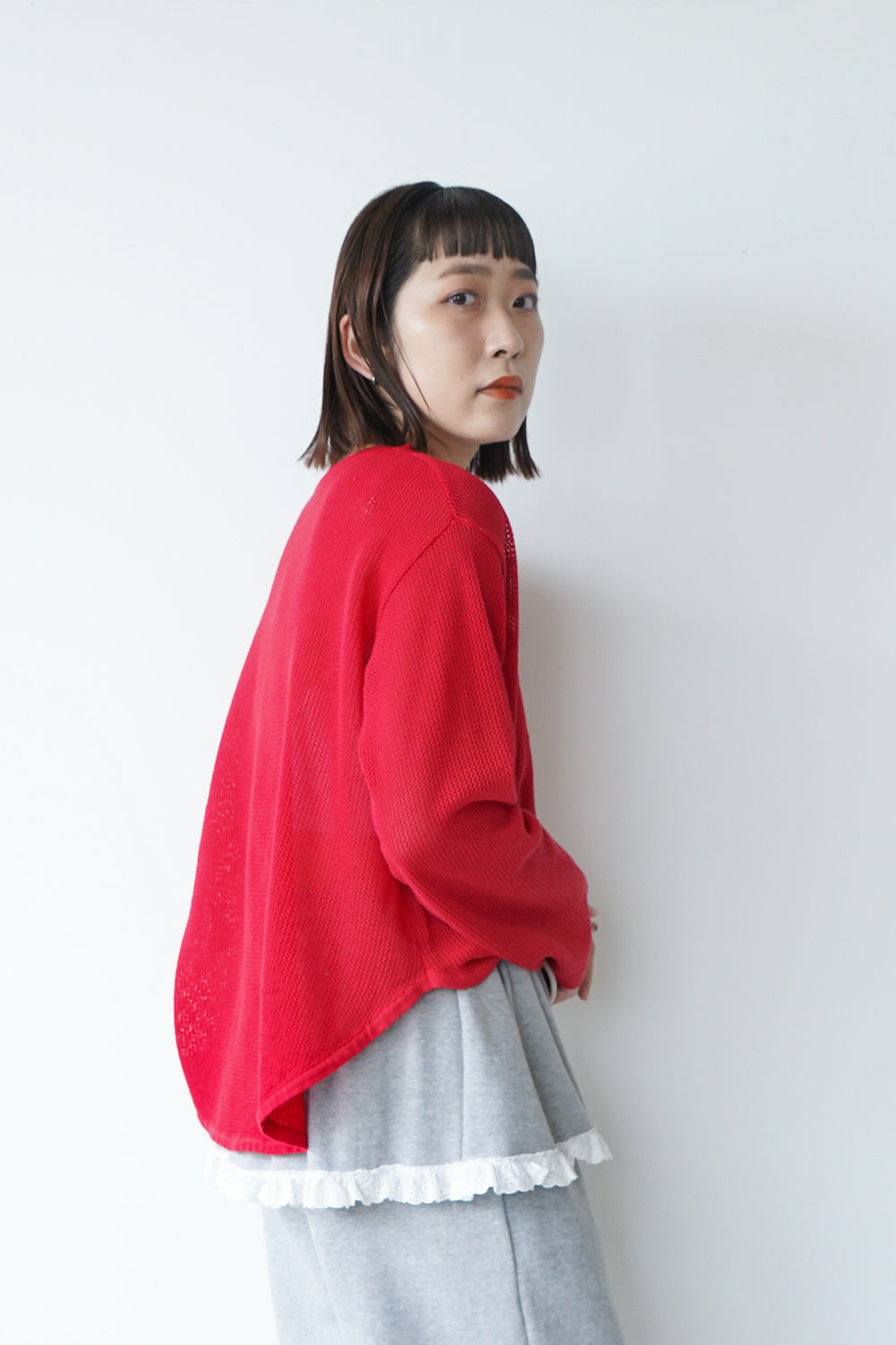 【値下げ】TH アシンメトリーカットソー ライトピンク サイズ：0 (原宿店) メッシュシアールーズカットソー – LILA & CITTA ONLINE SHOP