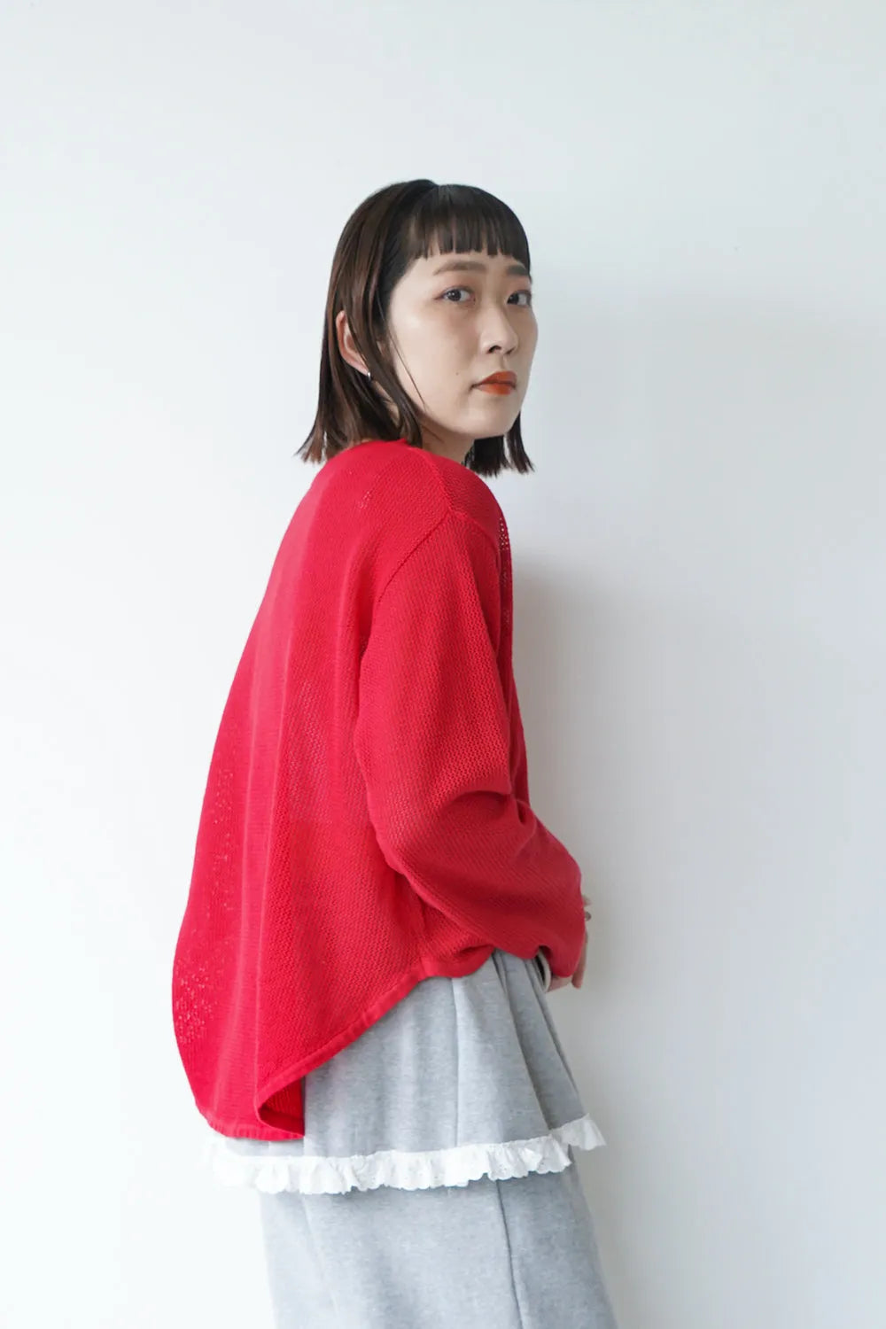 メッシュシアールーズカットソー