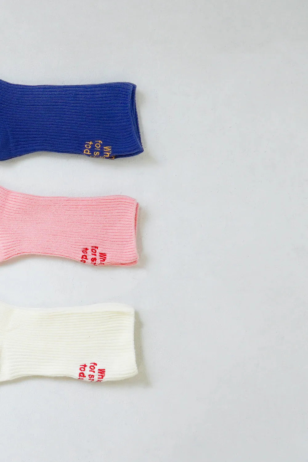 バック刺繍ソックス