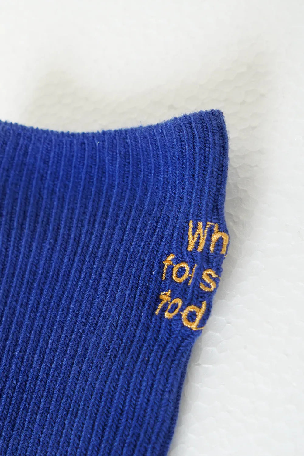 バック刺繍ソックス