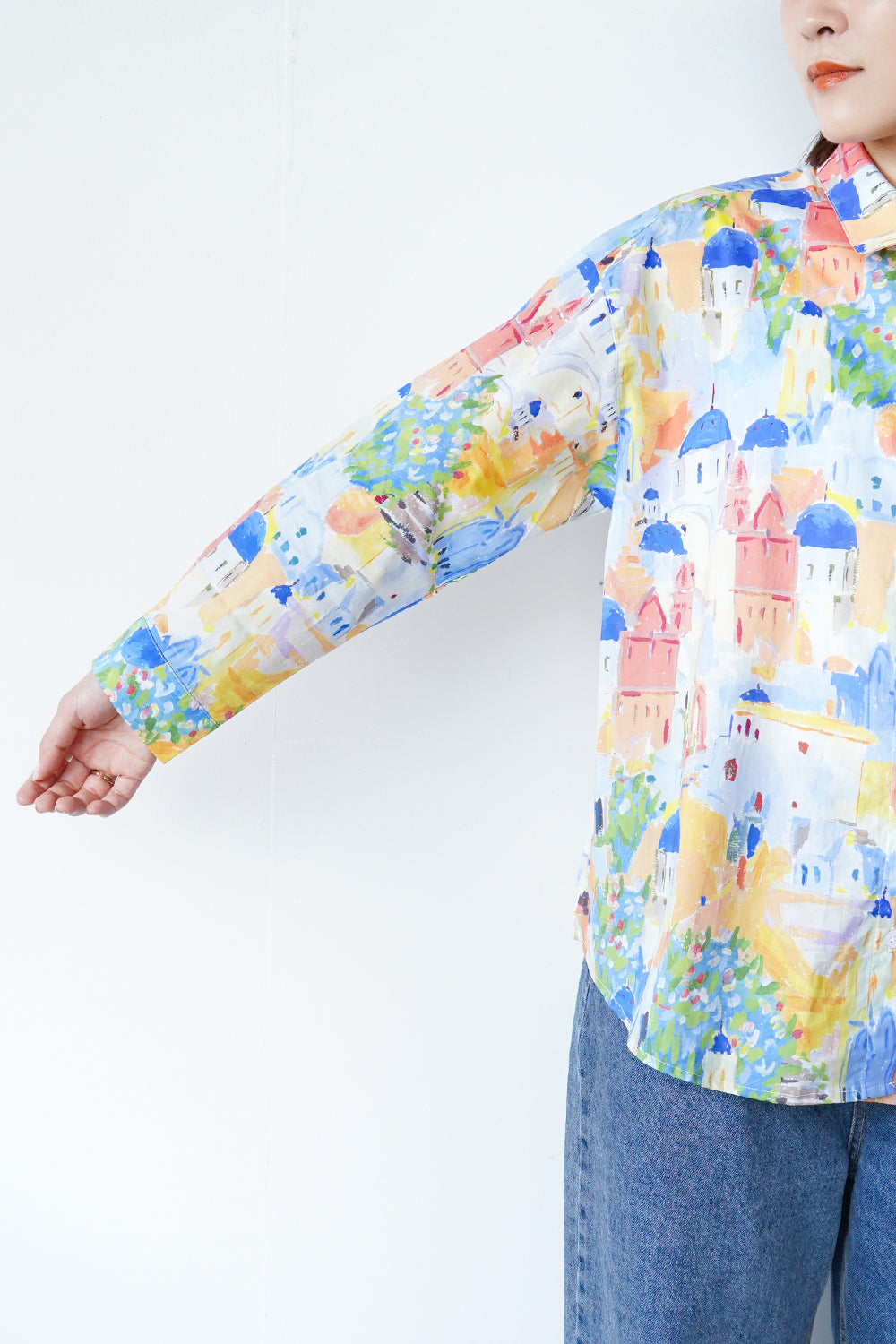 Muta 水色 プリント柄 シャツ 街柄プリントシャツ – LILA & CITTA ONLINE SHOP