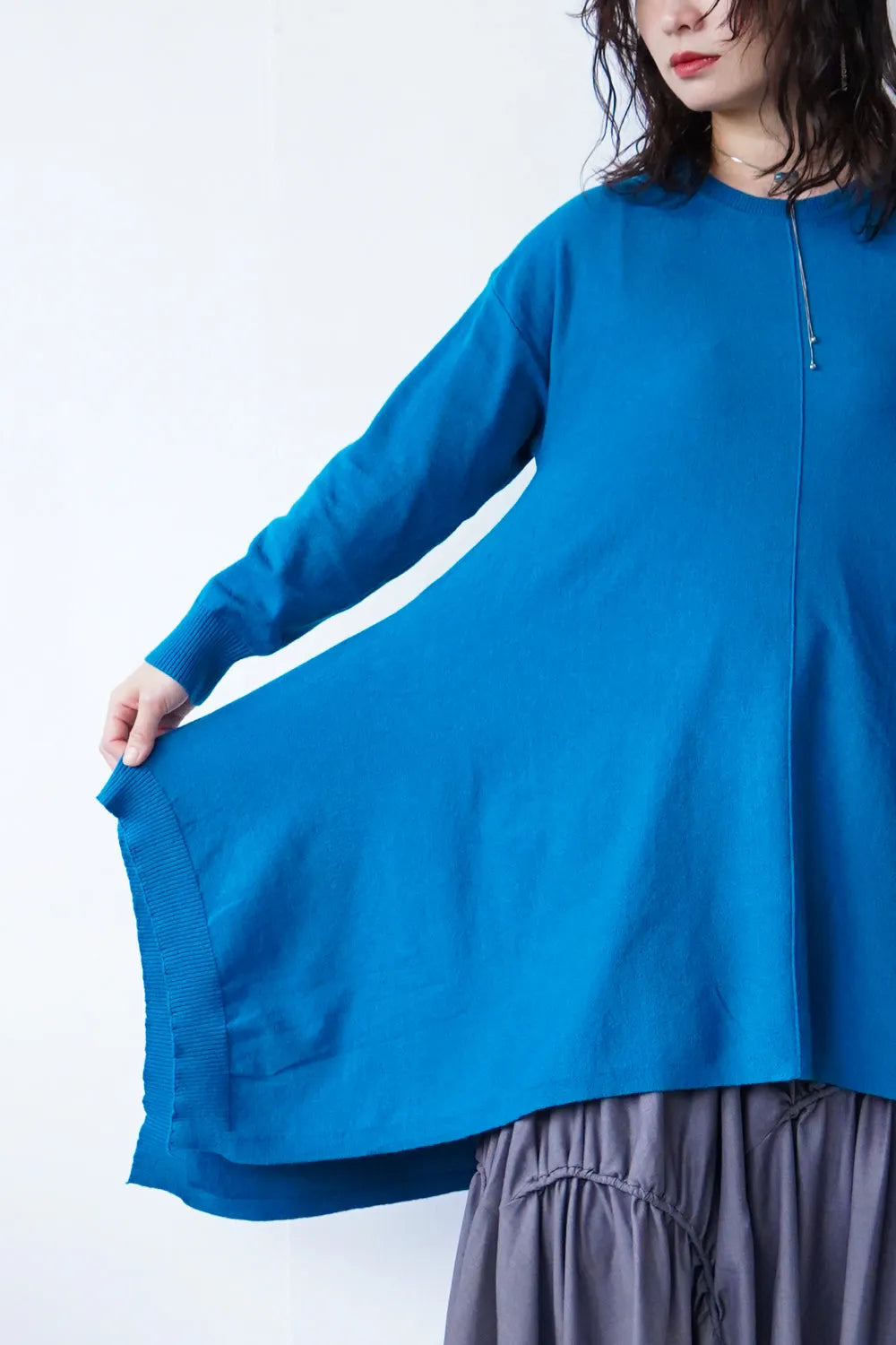 センターラインチュニックニット