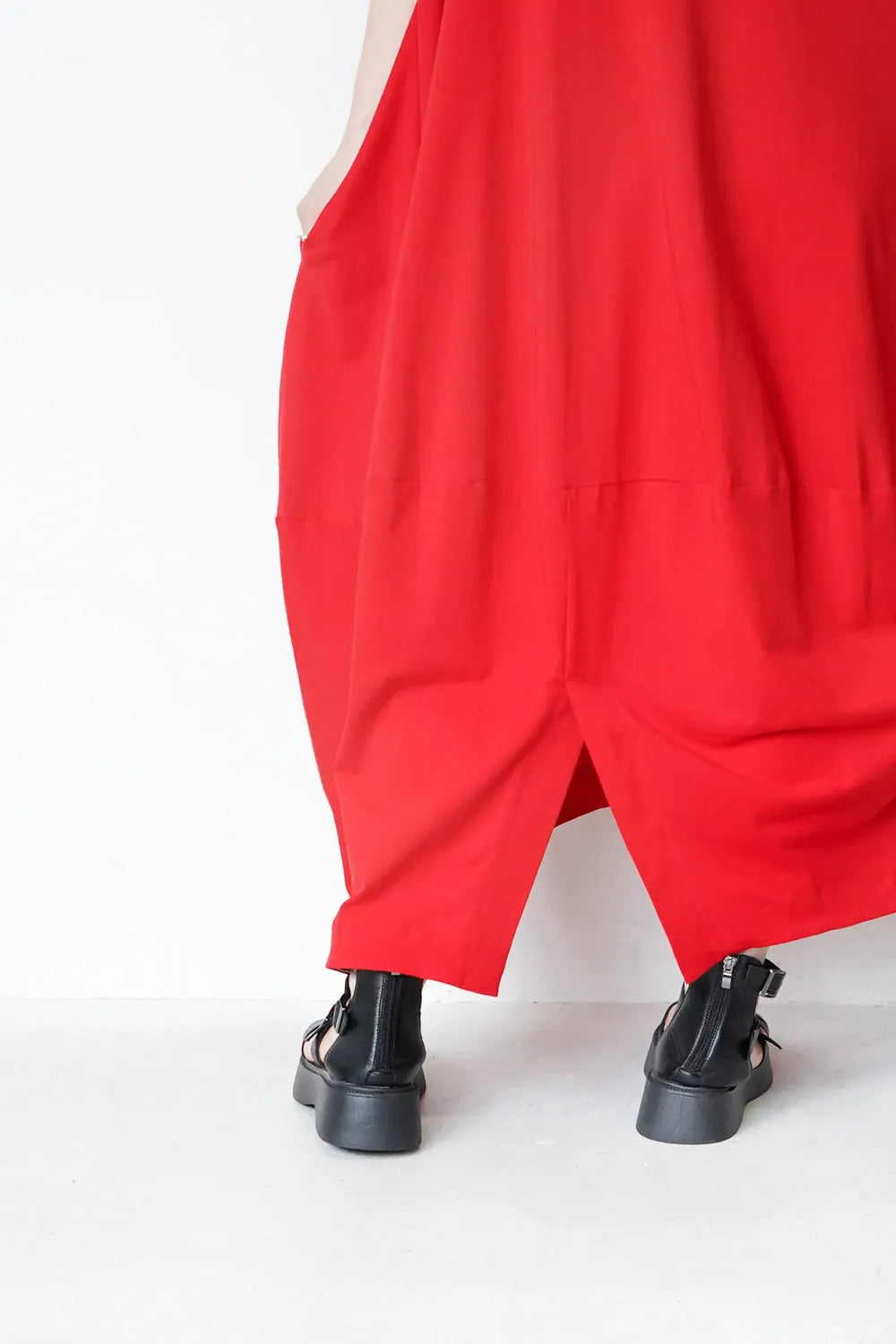 ヨーク切替バルーンロングワンピース