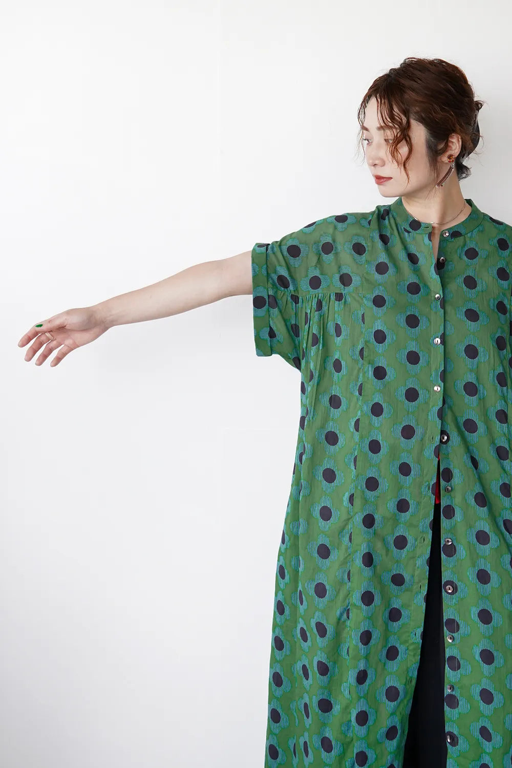 fu-dueka::花柄プリントギャザーワンピース – LILA &amp; CITTA ONLINE SHOP