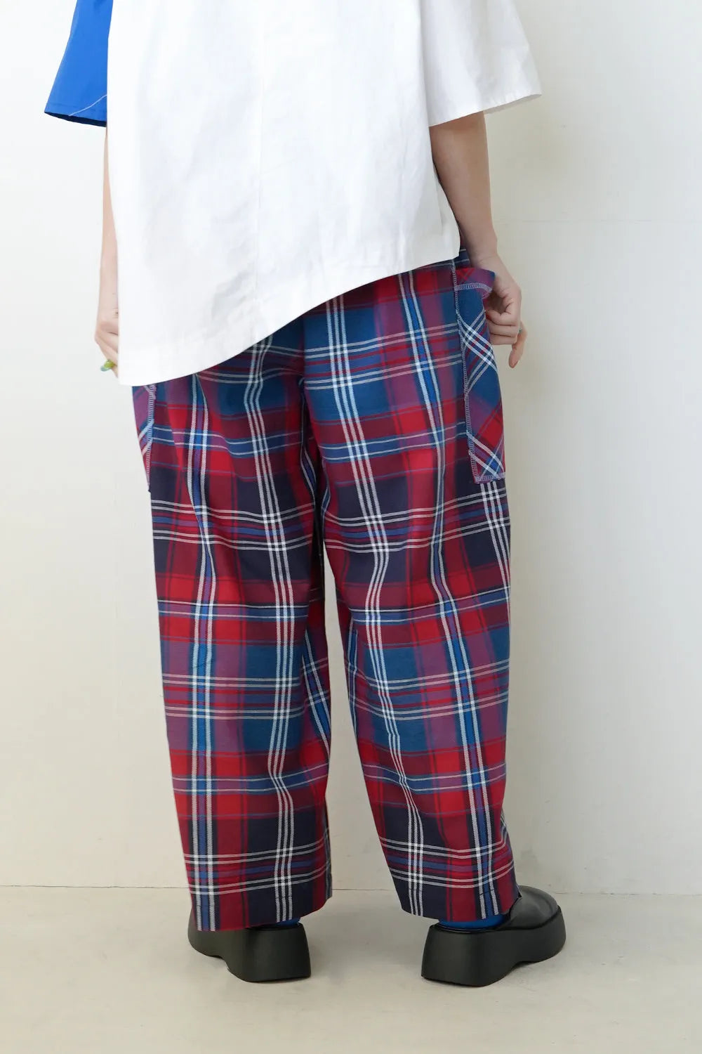 【LILA n’citta】チェック柄ワイドパンツ