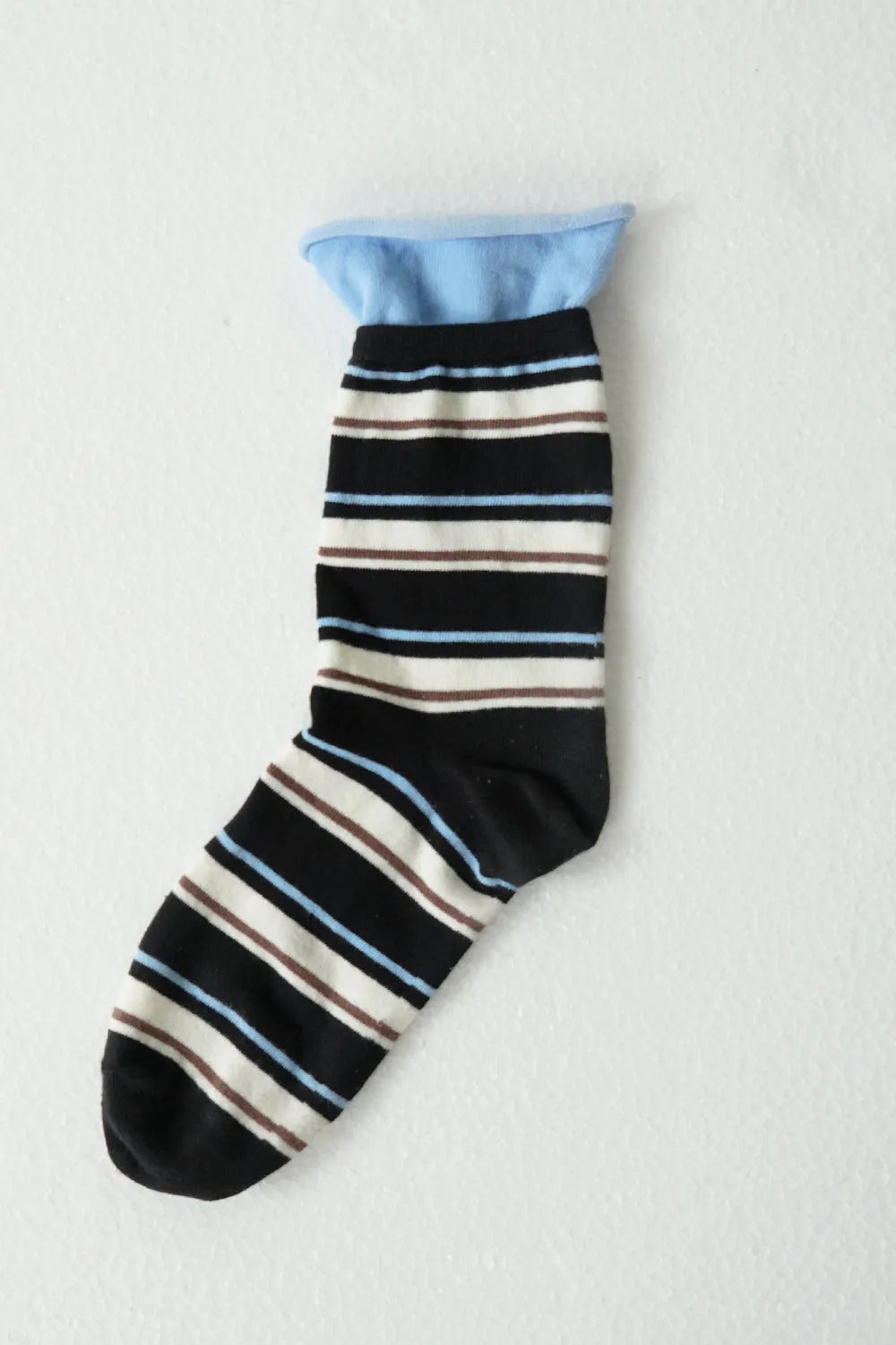 無地×マルチボーダーソックス