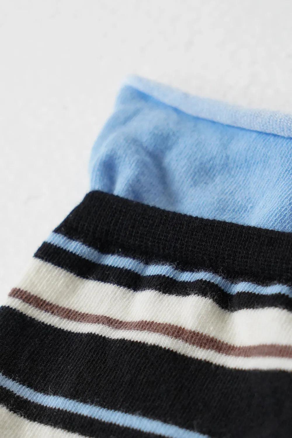無地×マルチボーダーソックス