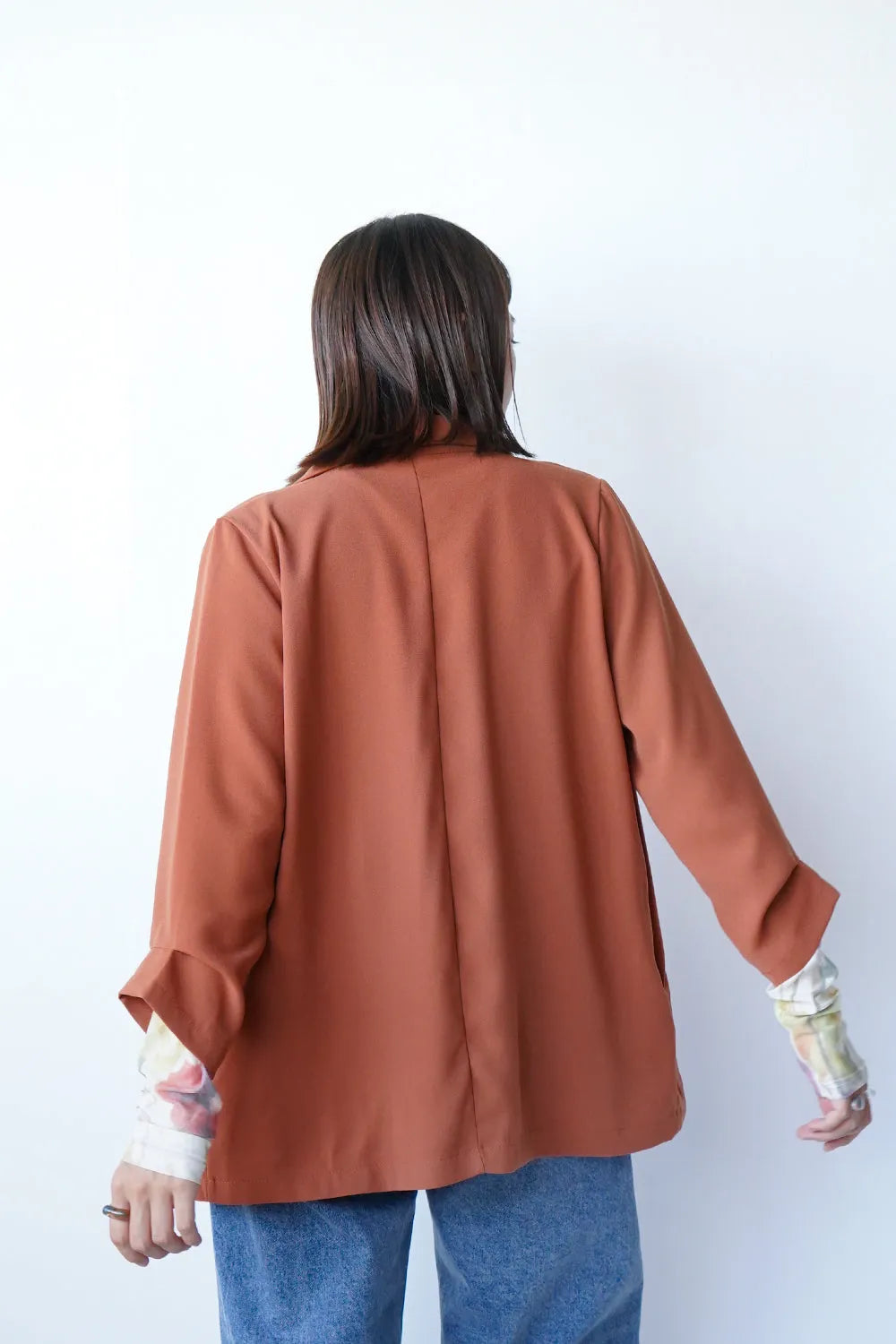 袖タックダブルジャケット