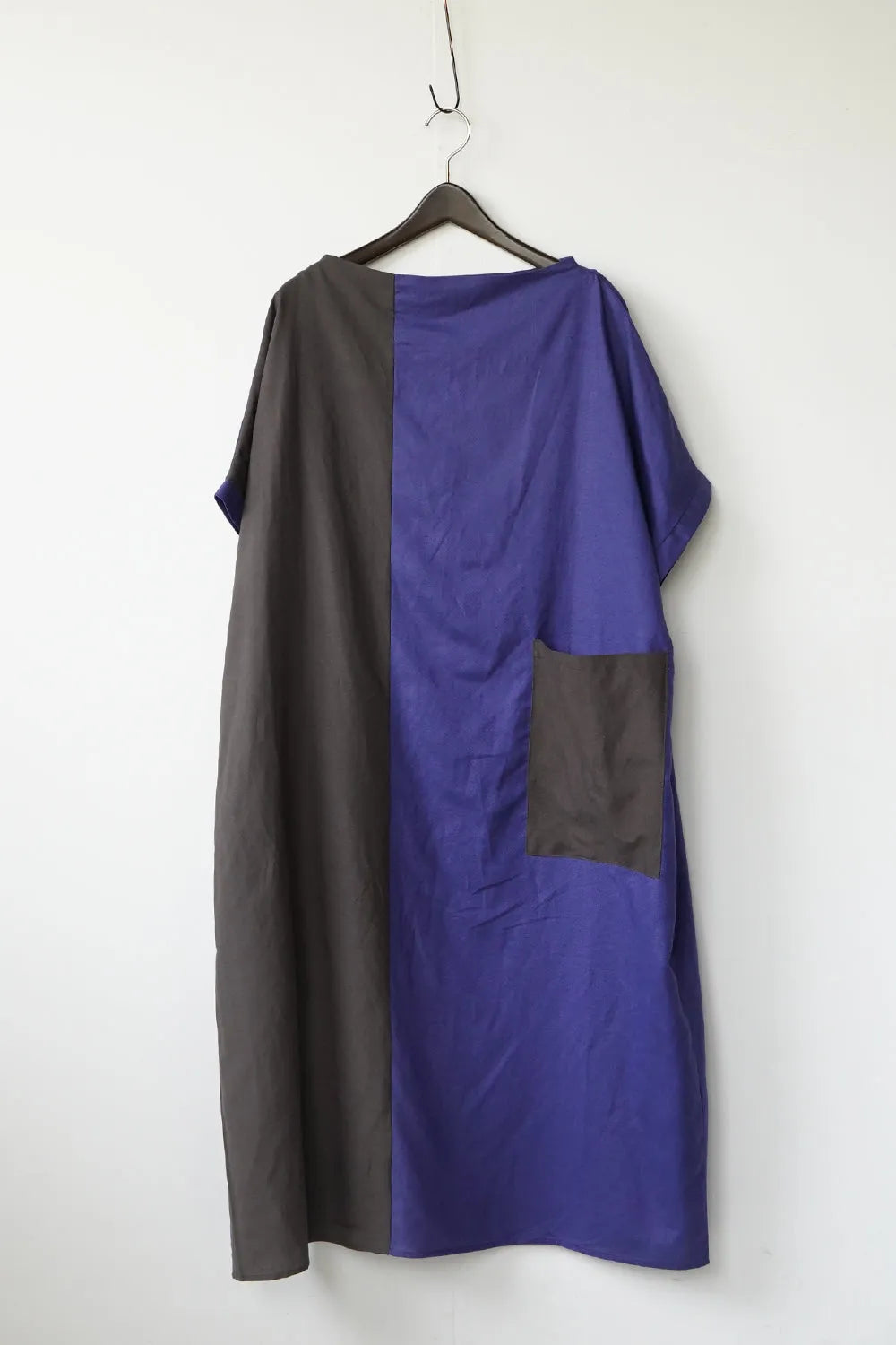 【LILA n’ citta】リネンレーヨンバイカラーワンピース