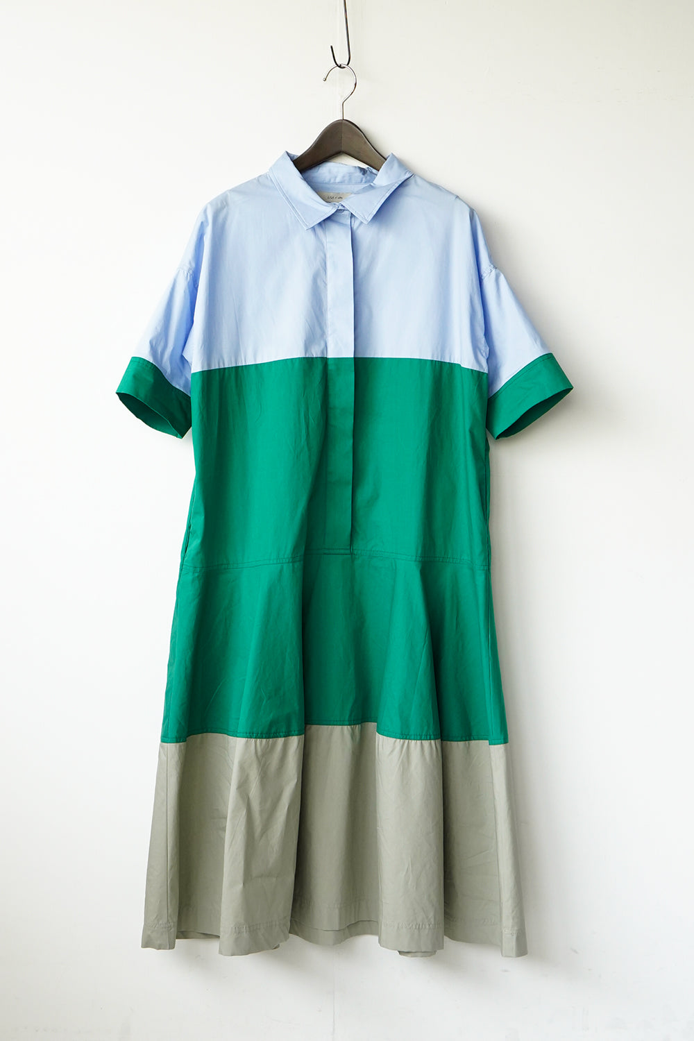 LILA n' citta】バイカラーフレアシャツワンピース – LILA