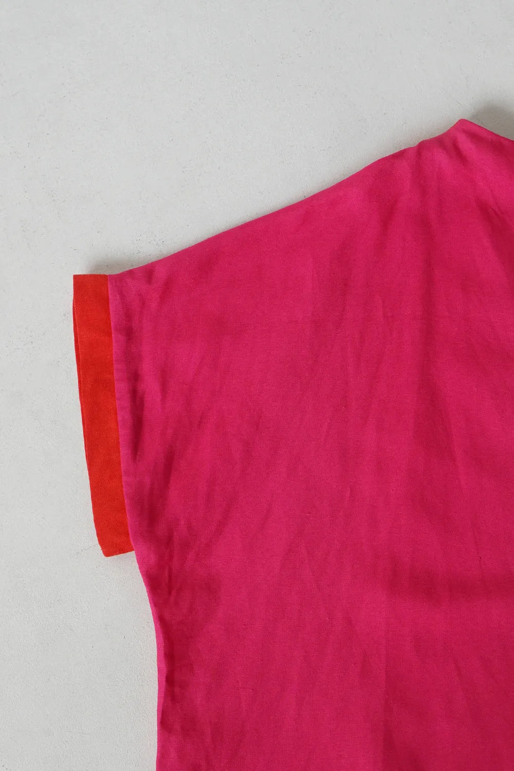 【LILA n’ citta】リネンレーヨンバイカラーワンピース