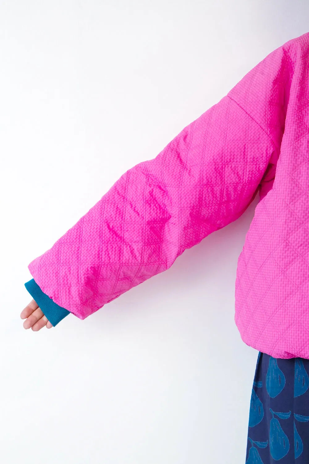 【LILA n’ citta】格子柄キルティングブルゾン