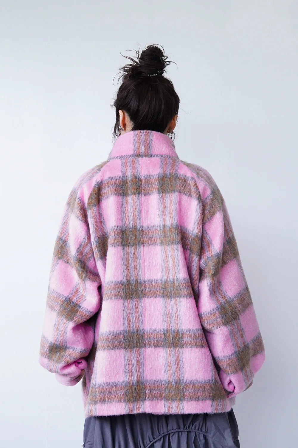 【LILA n' citta】チェック柄ハーフコート