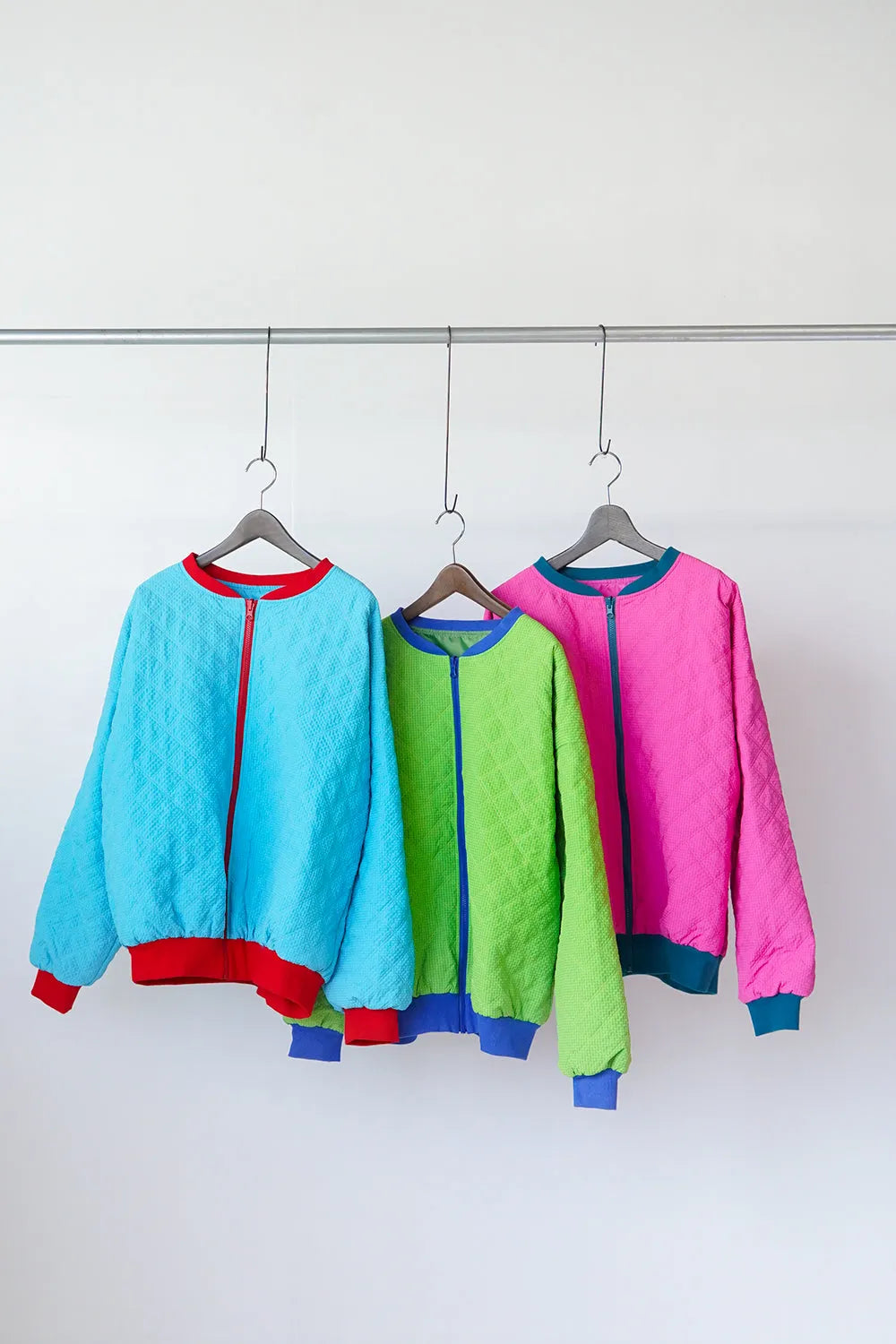 【LILA n’ citta】格子柄キルティングブルゾン