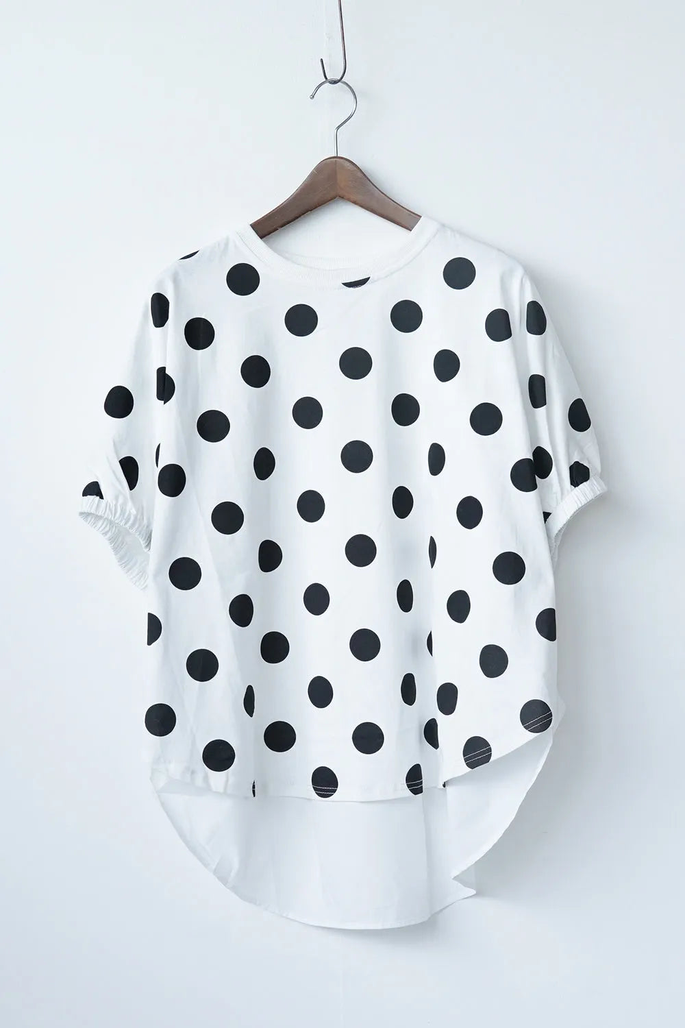 ドットプリントドルマン丸型カットソー