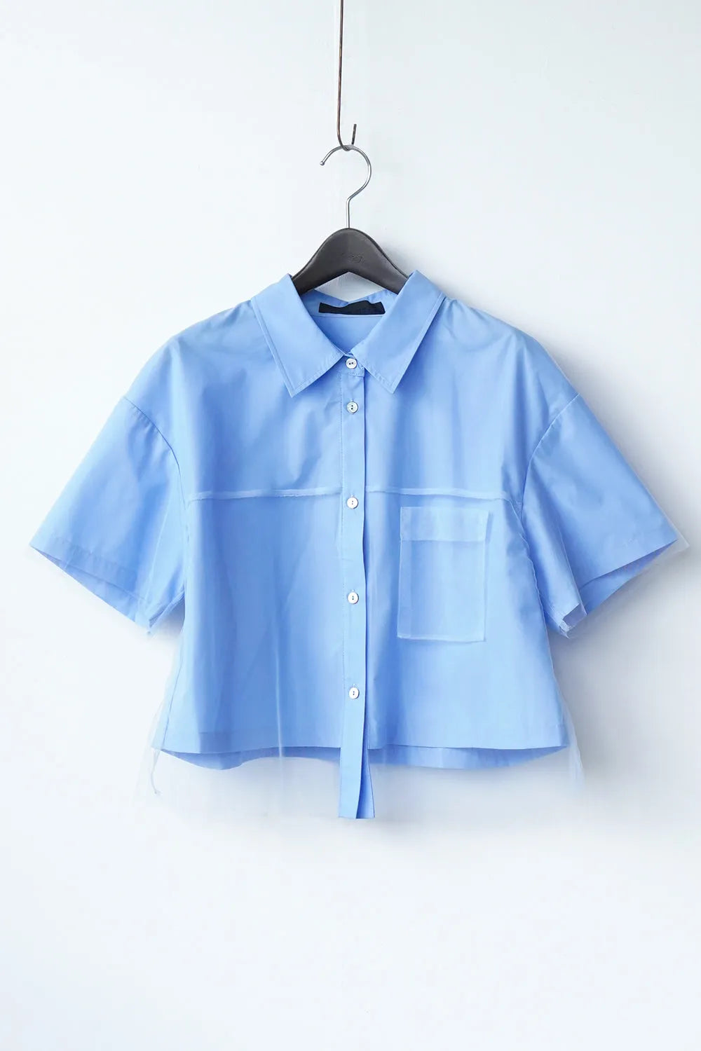 【MICALLE MICALLE】チュールレイヤードシャツ