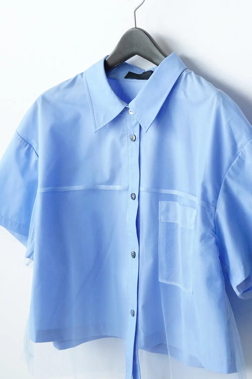 【MICALLE MICALLE】チュールレイヤードシャツ