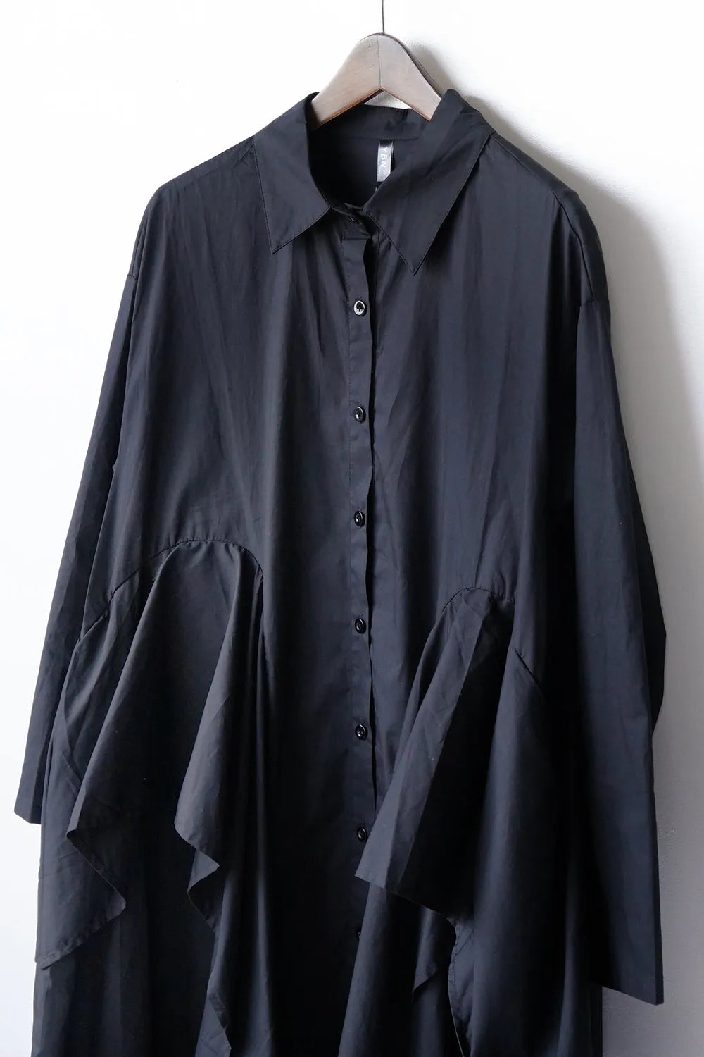 フリルレイヤードシャツワンピース