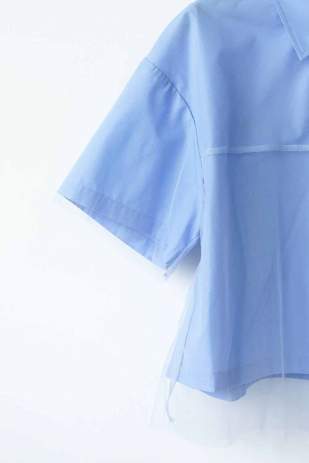 【MICALLE MICALLE】チュールレイヤードシャツ