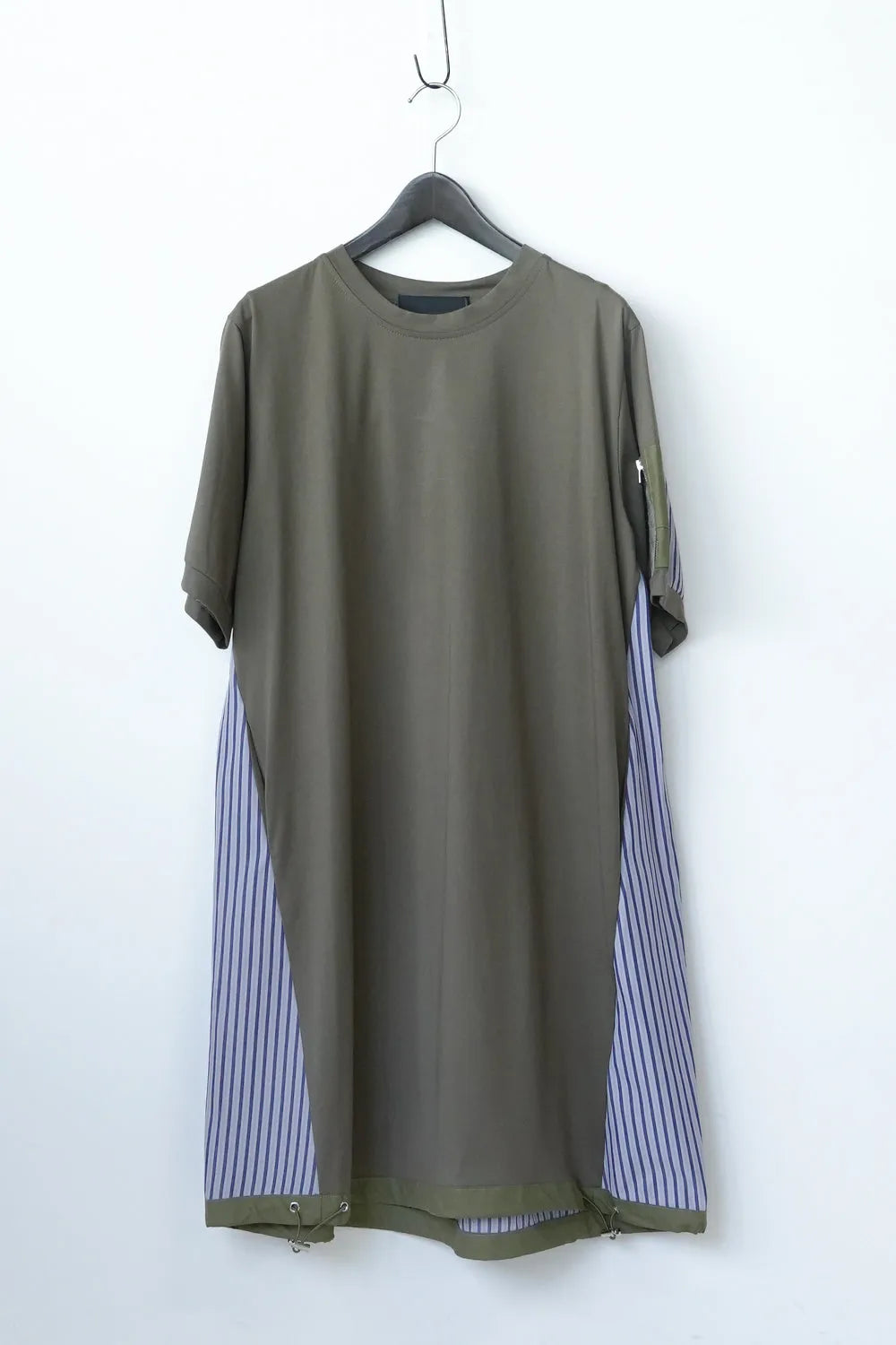 【MICALLE MICALLE】ストライプドロストヘムチュニックワンピース