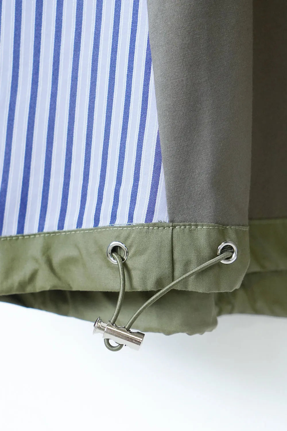 【MICALLE MICALLE】ストライプドロストヘムチュニックワンピース