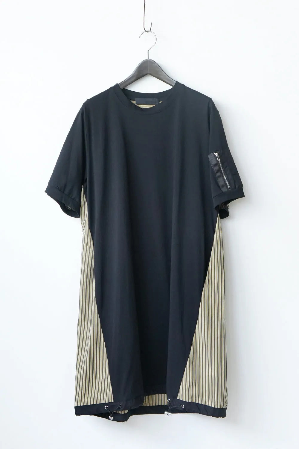 【MICALLE MICALLE】ストライプドロストヘムチュニックワンピース