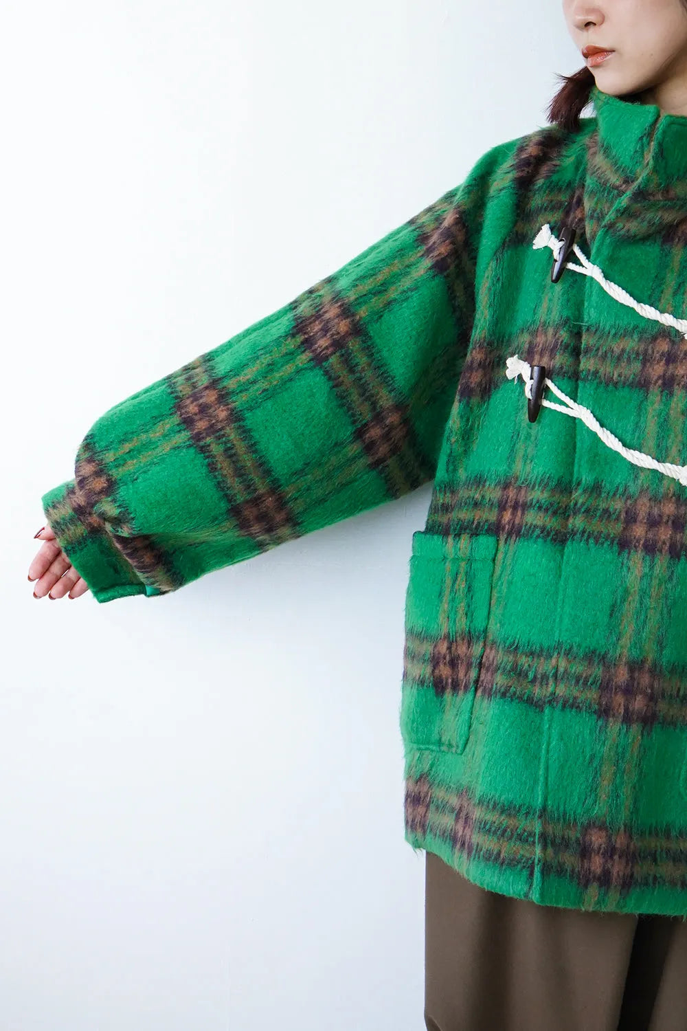 【LILA n' citta】チェック柄ハーフコート