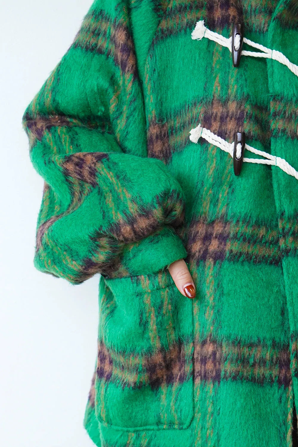 【LILA n' citta】チェック柄ハーフコート