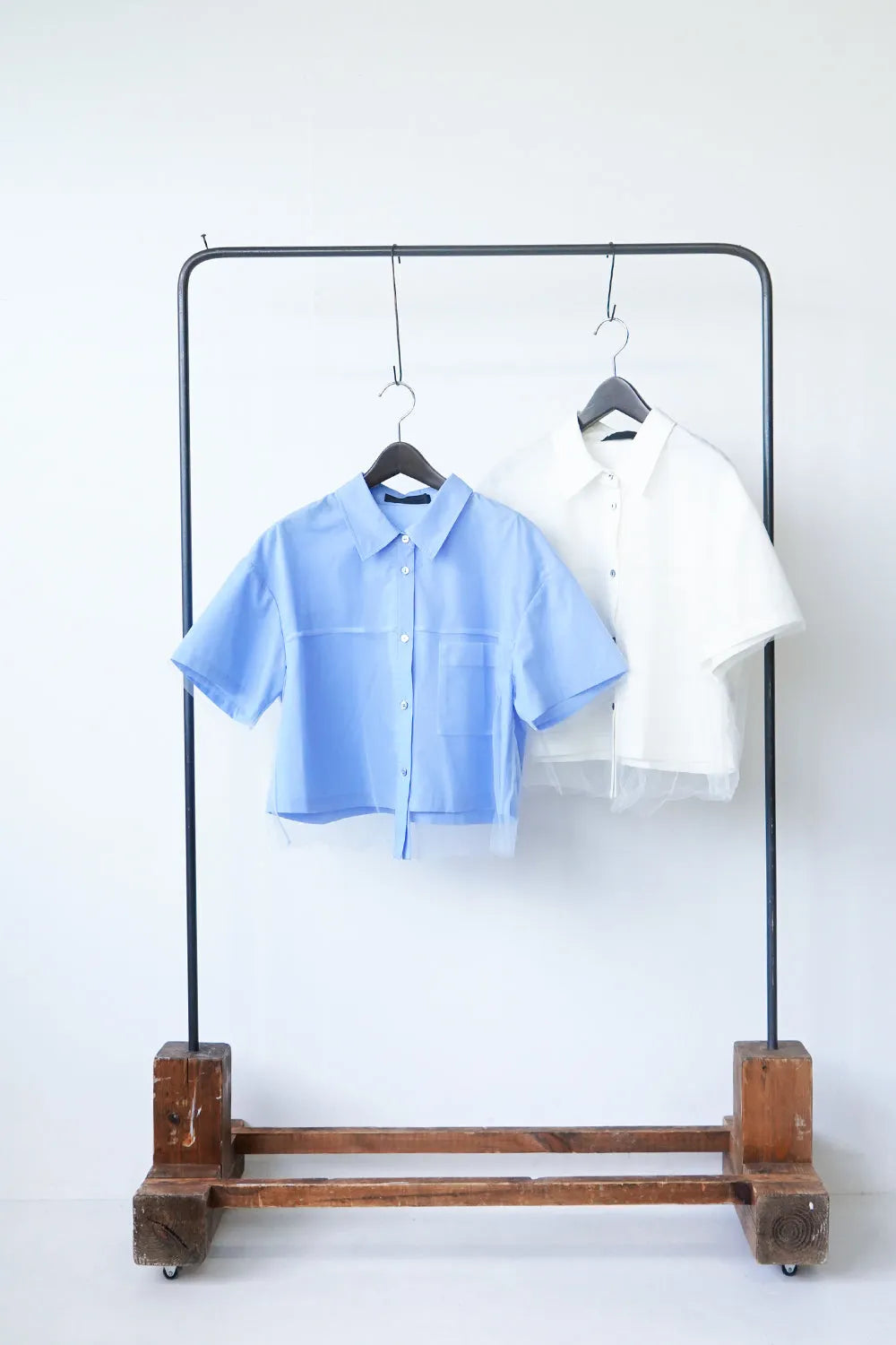 【MICALLE MICALLE】チュールレイヤードシャツ