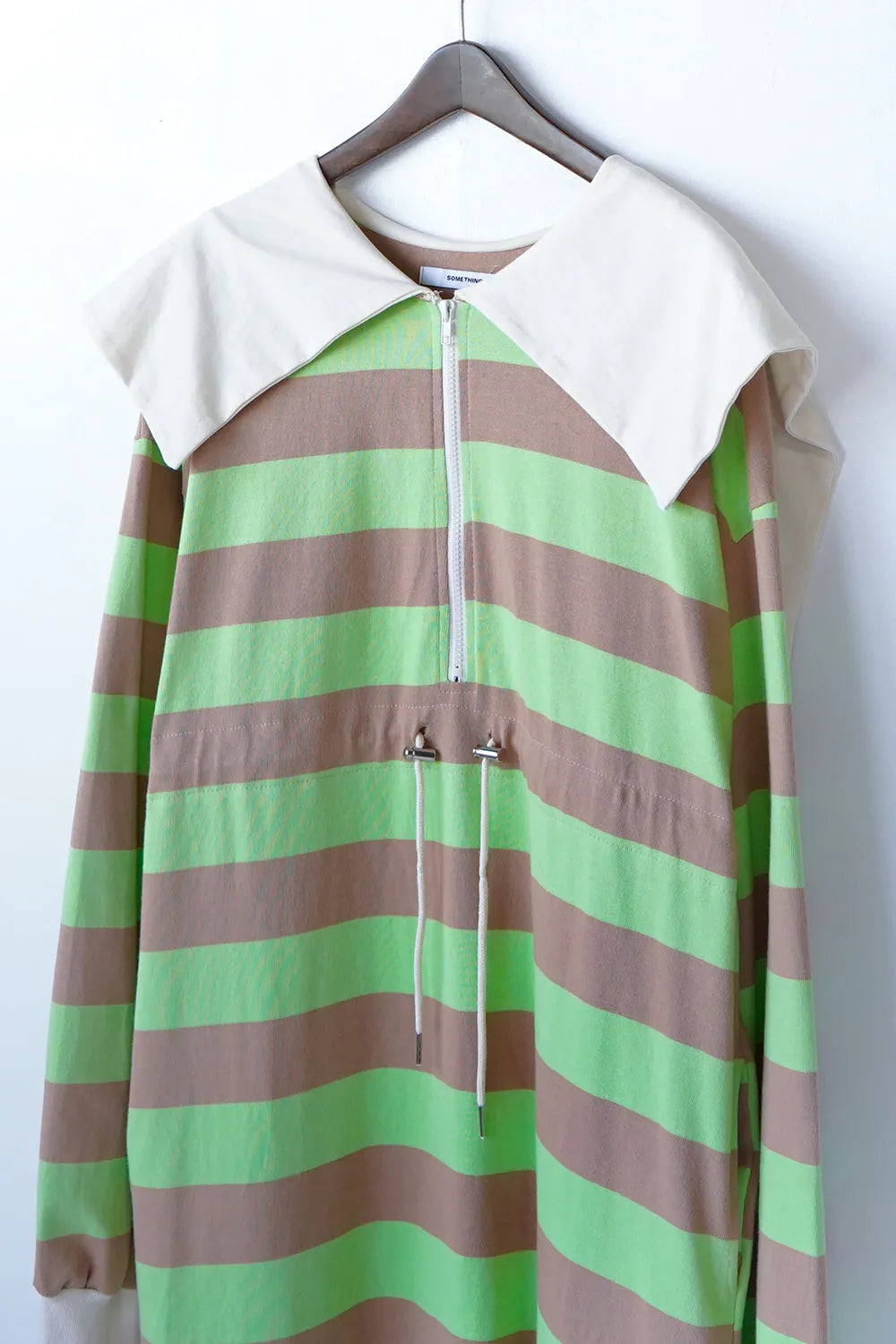 セーラーカラーボーダースウェットワンピース