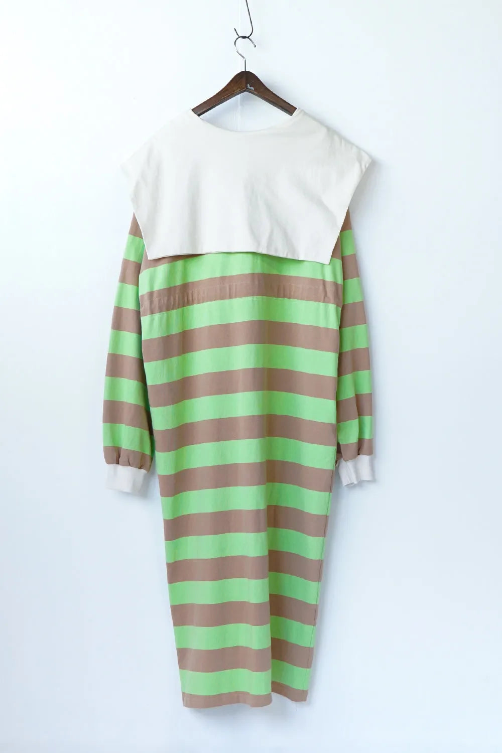 セーラーカラーボーダースウェットワンピース