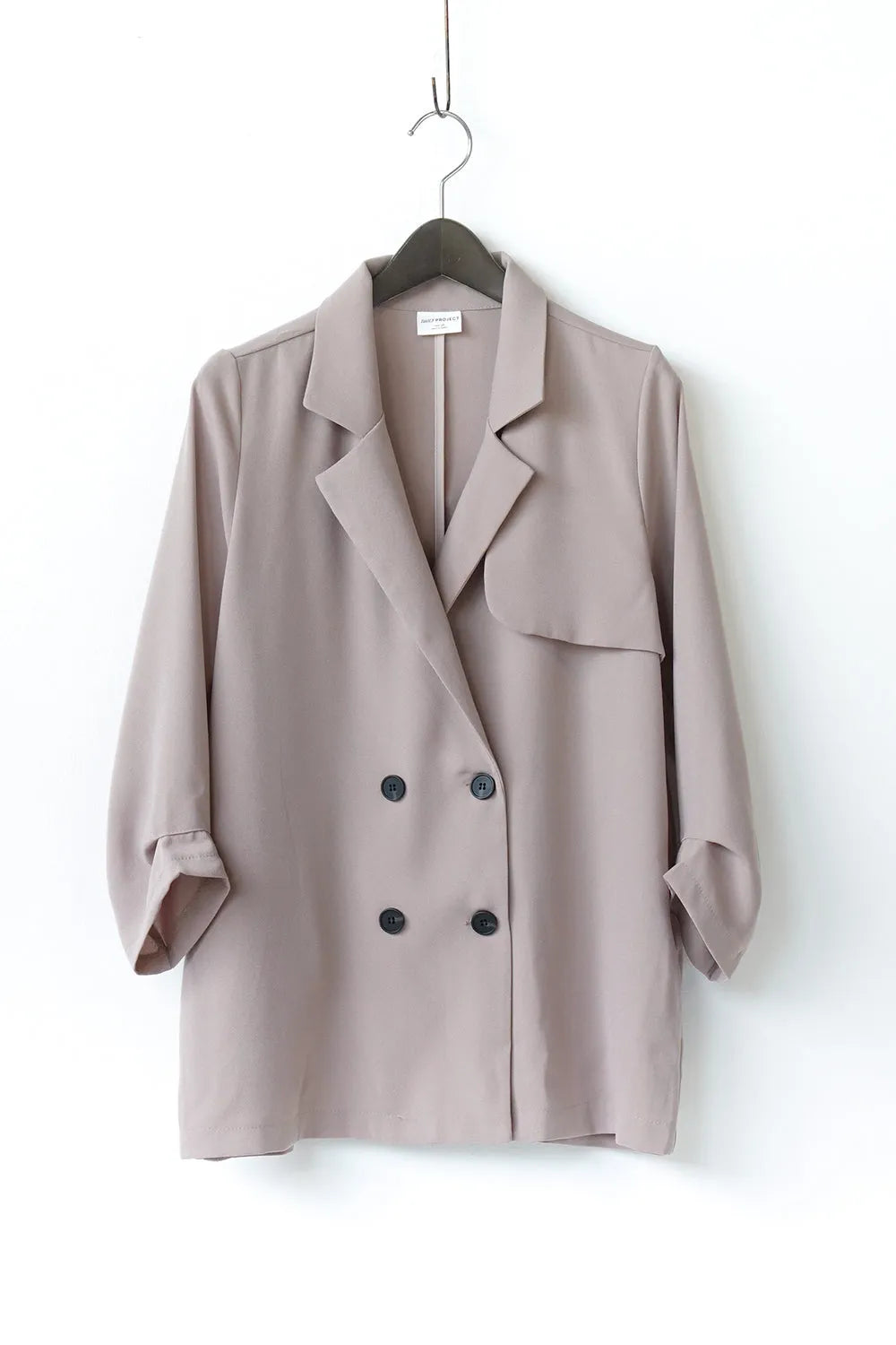 袖タックダブルジャケット