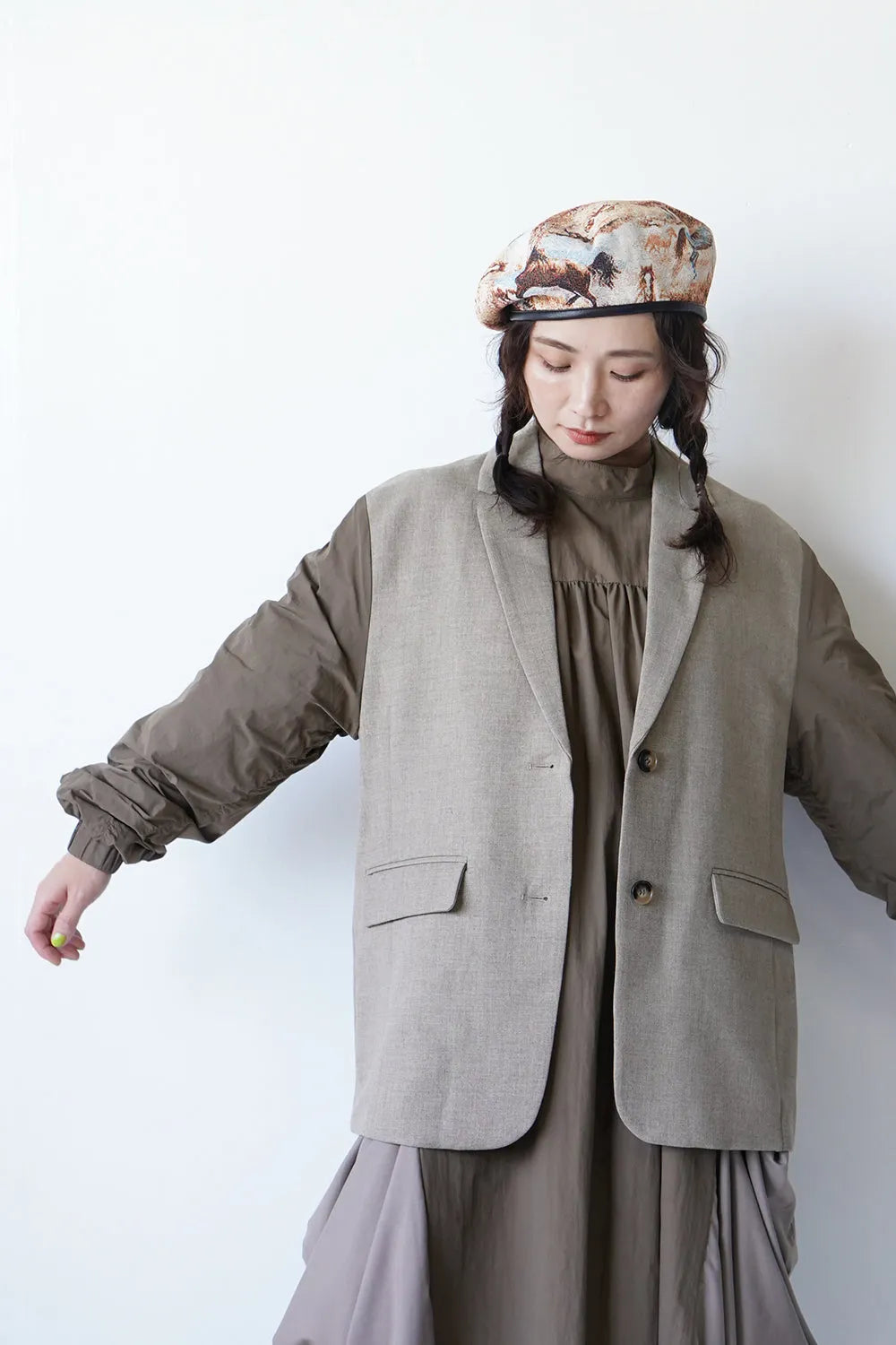 【CHIGNON】袖MA-1ドッキングジャケット